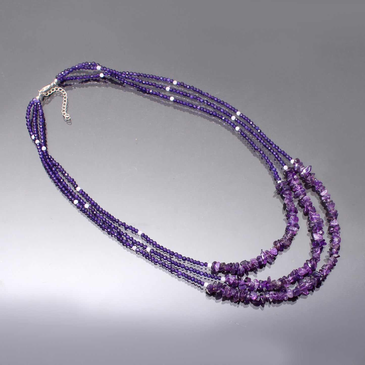 Natural Amethyst Beads Gemstone Designer Necklace – Elegance, Serenity & Balance