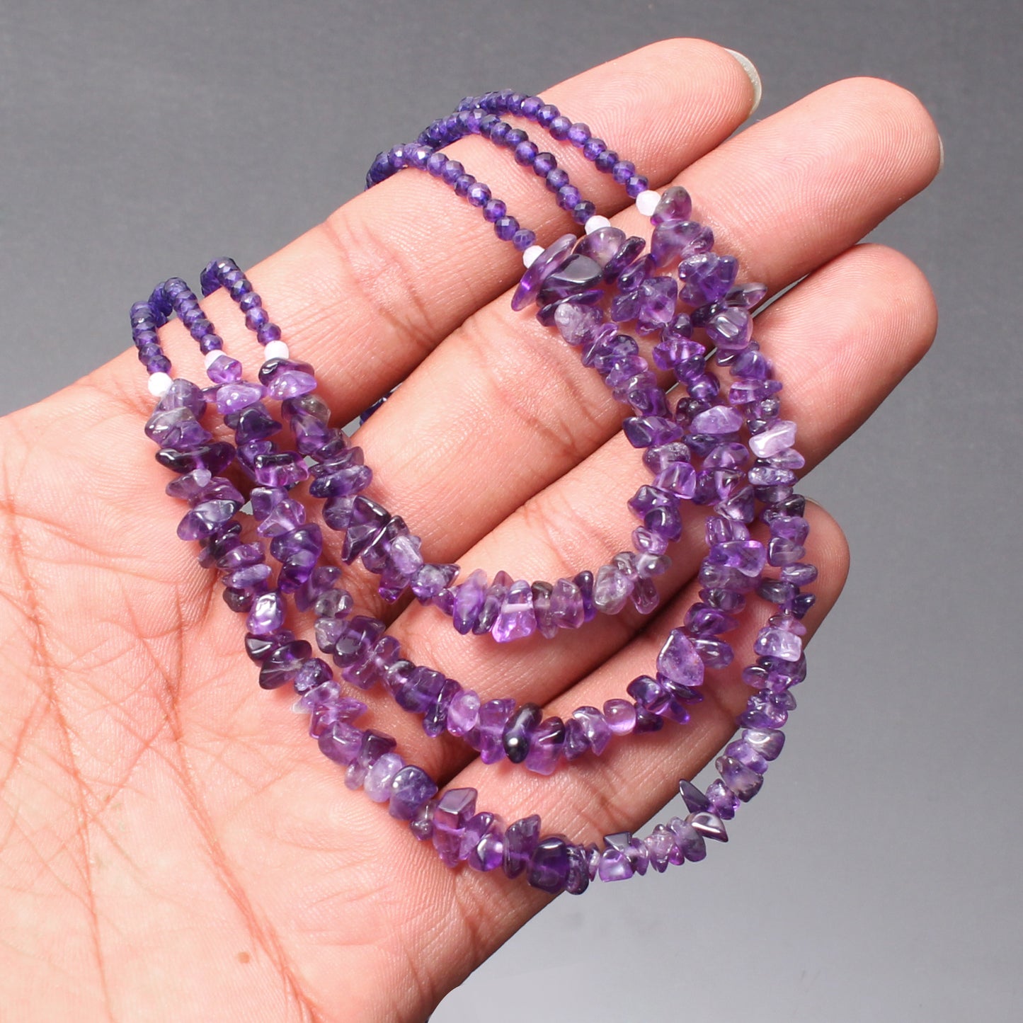 Natural Amethyst Beads Gemstone Designer Necklace – Elegance, Serenity & Balance