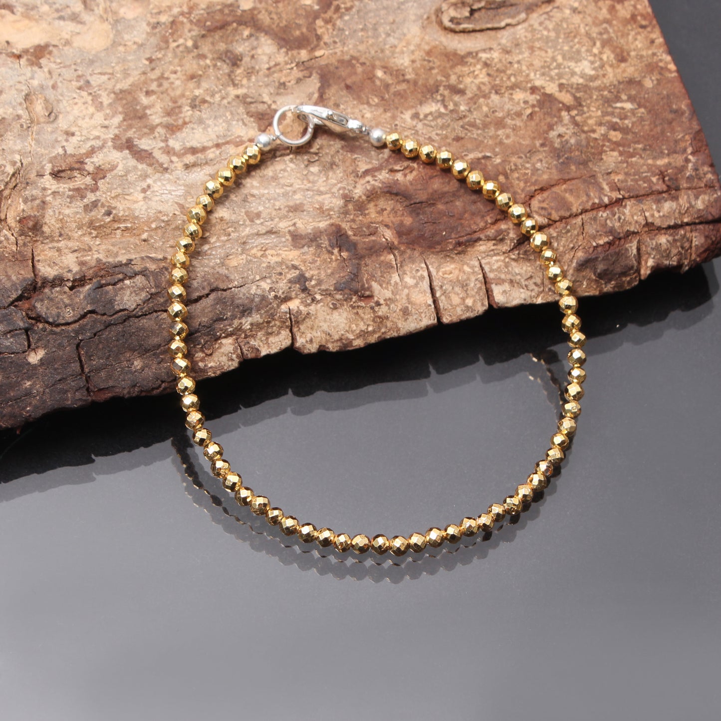 Harness Balance & Vitality with a Golden Hematite Beaded Bracelet - Enhance Energy & Protection