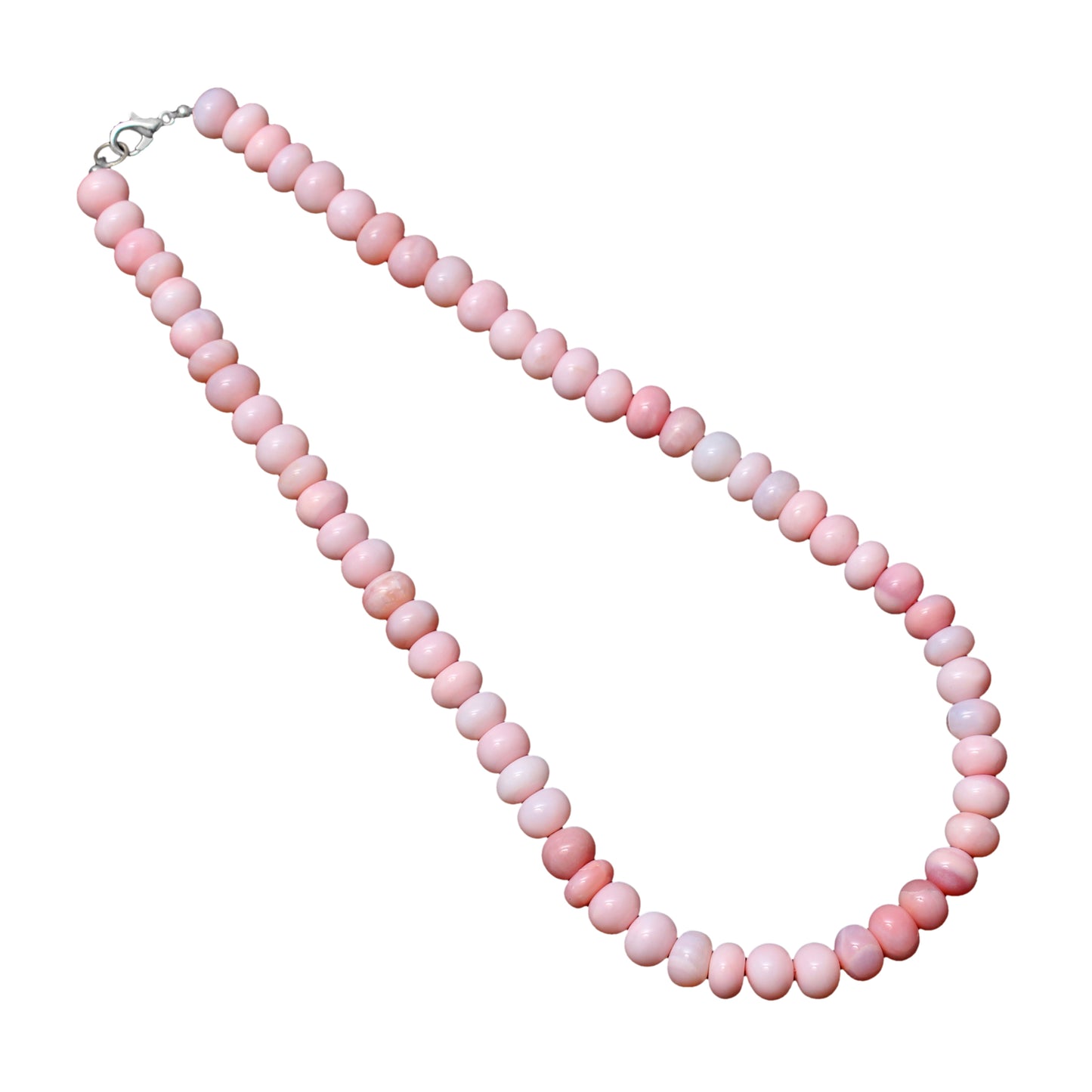 Natural Pink Opal Beaded Gemstone Necklace – Calming Jewelry for Love & Emotional Healing