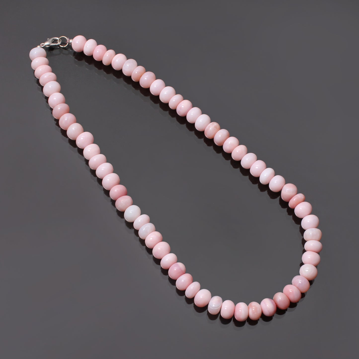 Natural Pink Opal Beaded Gemstone Necklace – Calming Jewelry for Love & Emotional Healing