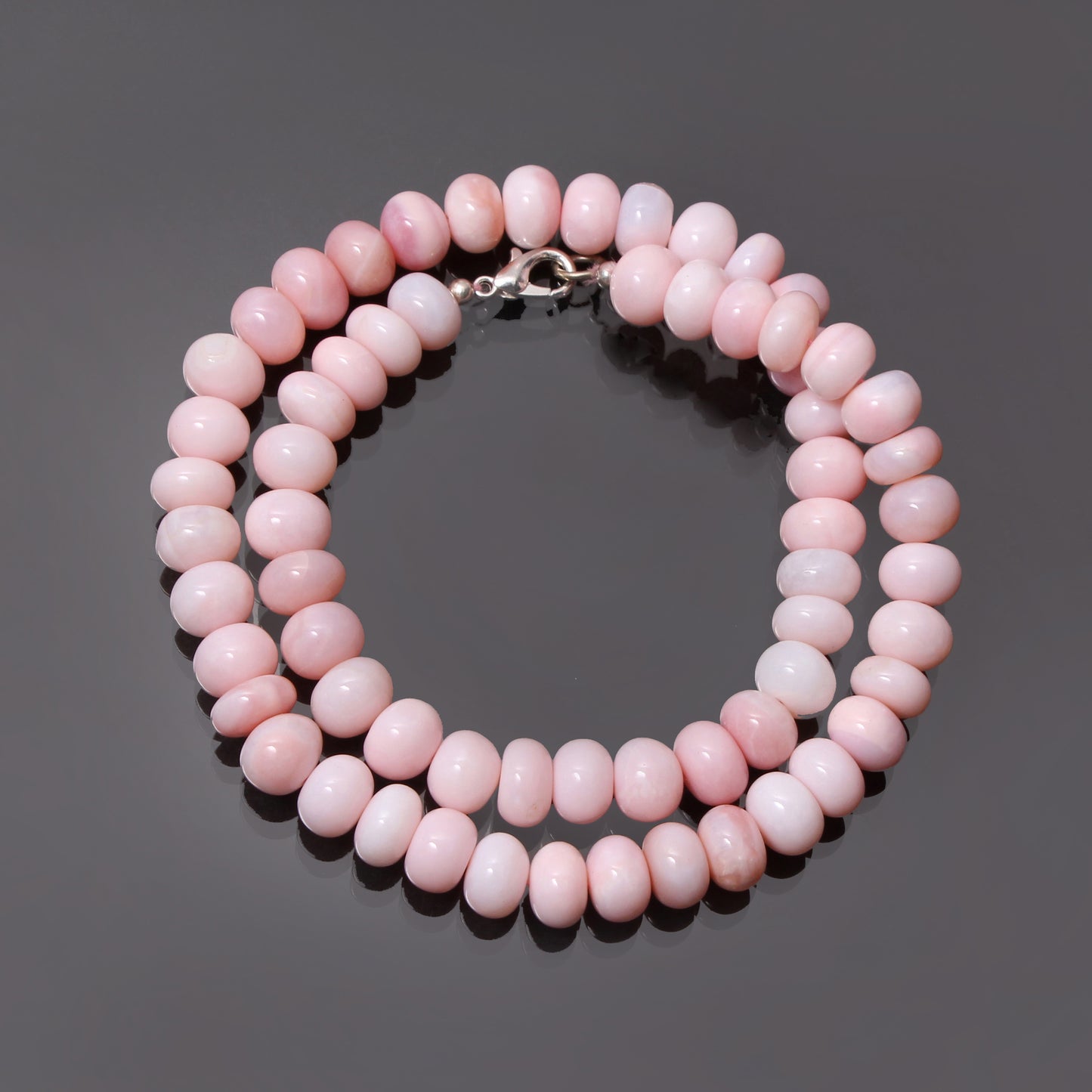 Natural Pink Opal Beaded Gemstone Necklace – Calming Jewelry for Love & Emotional Healing