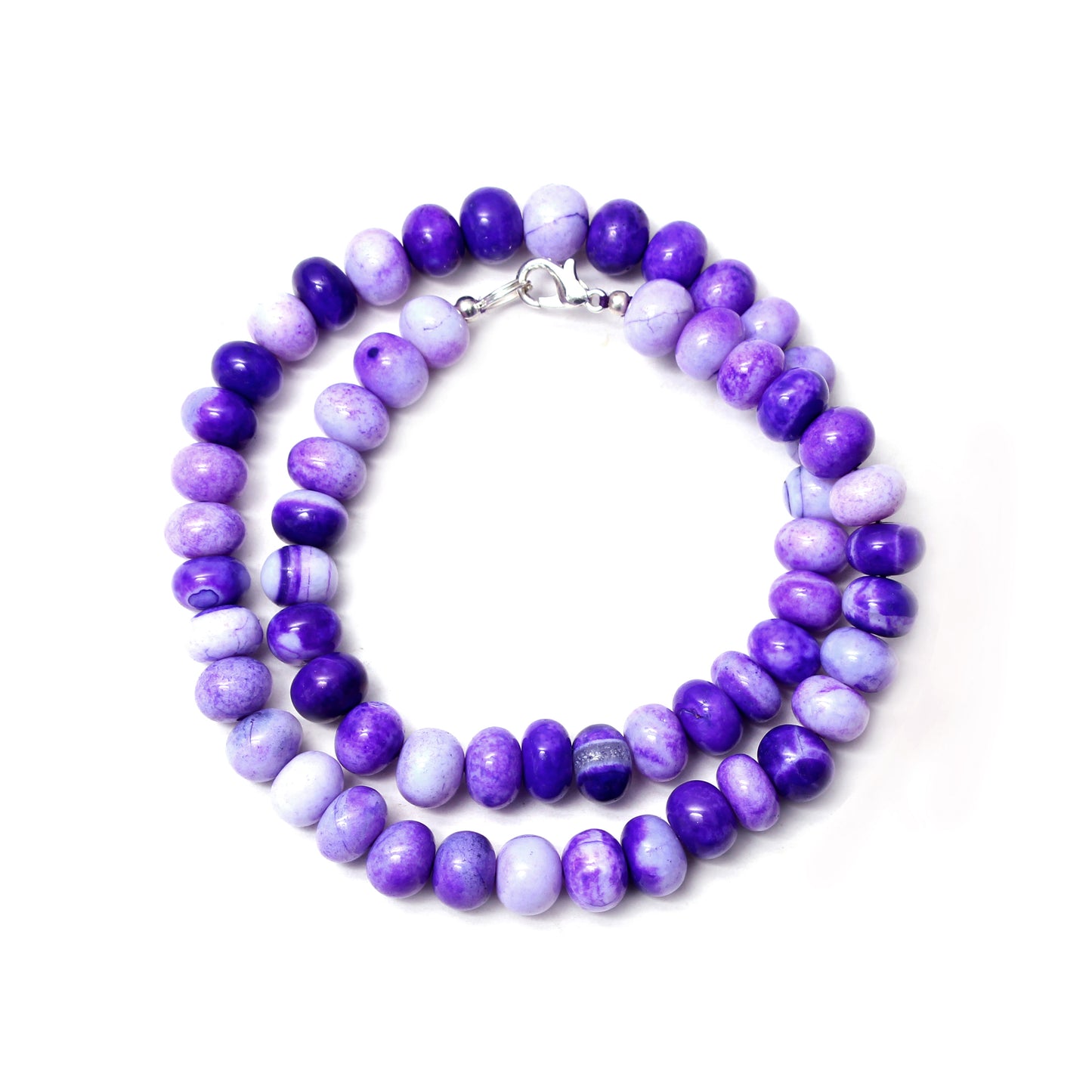 Natural Purple Opal Beaded Necklace – Elegance & Emotional Balance