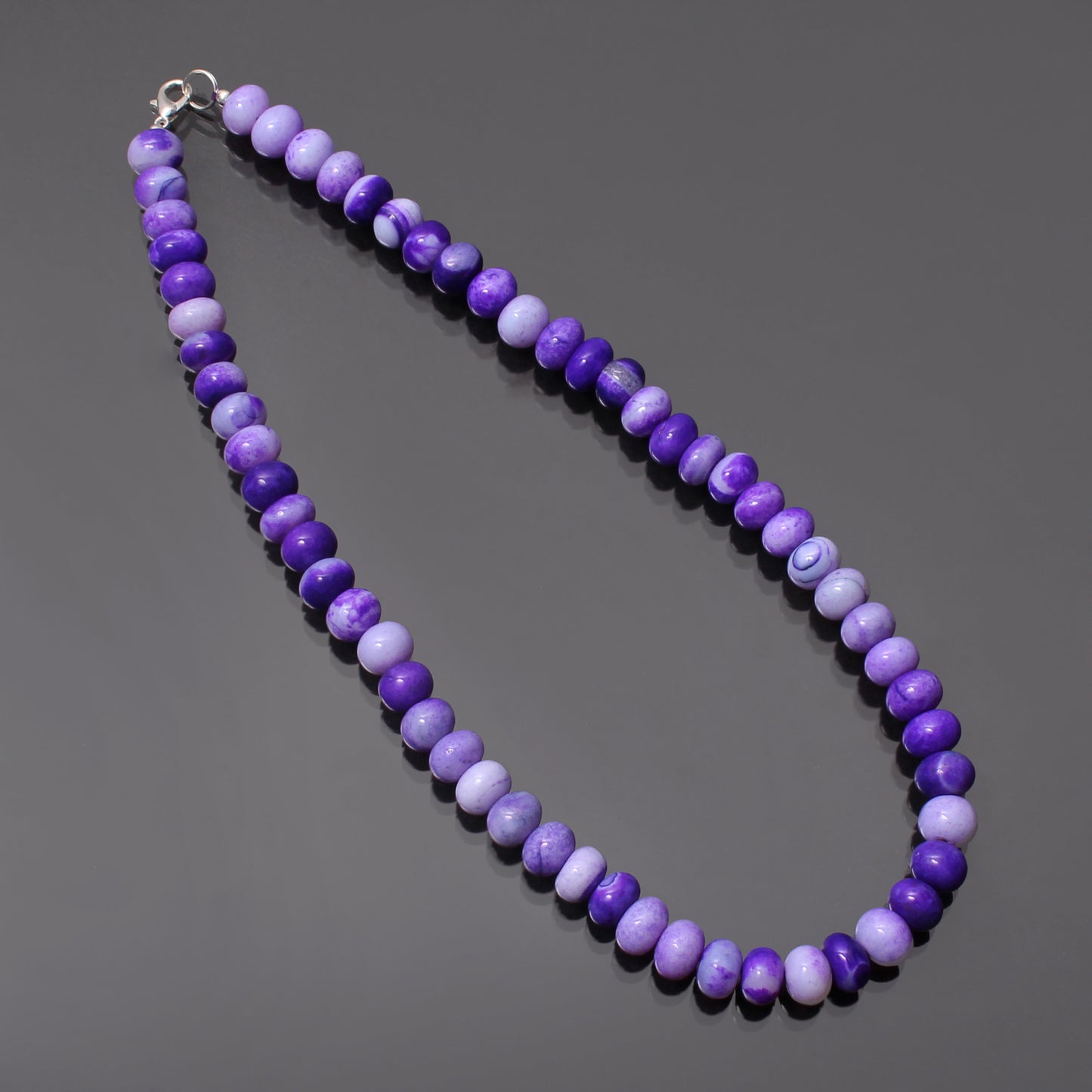 Natural Purple Opal Beaded Necklace – Elegance & Emotional Balance