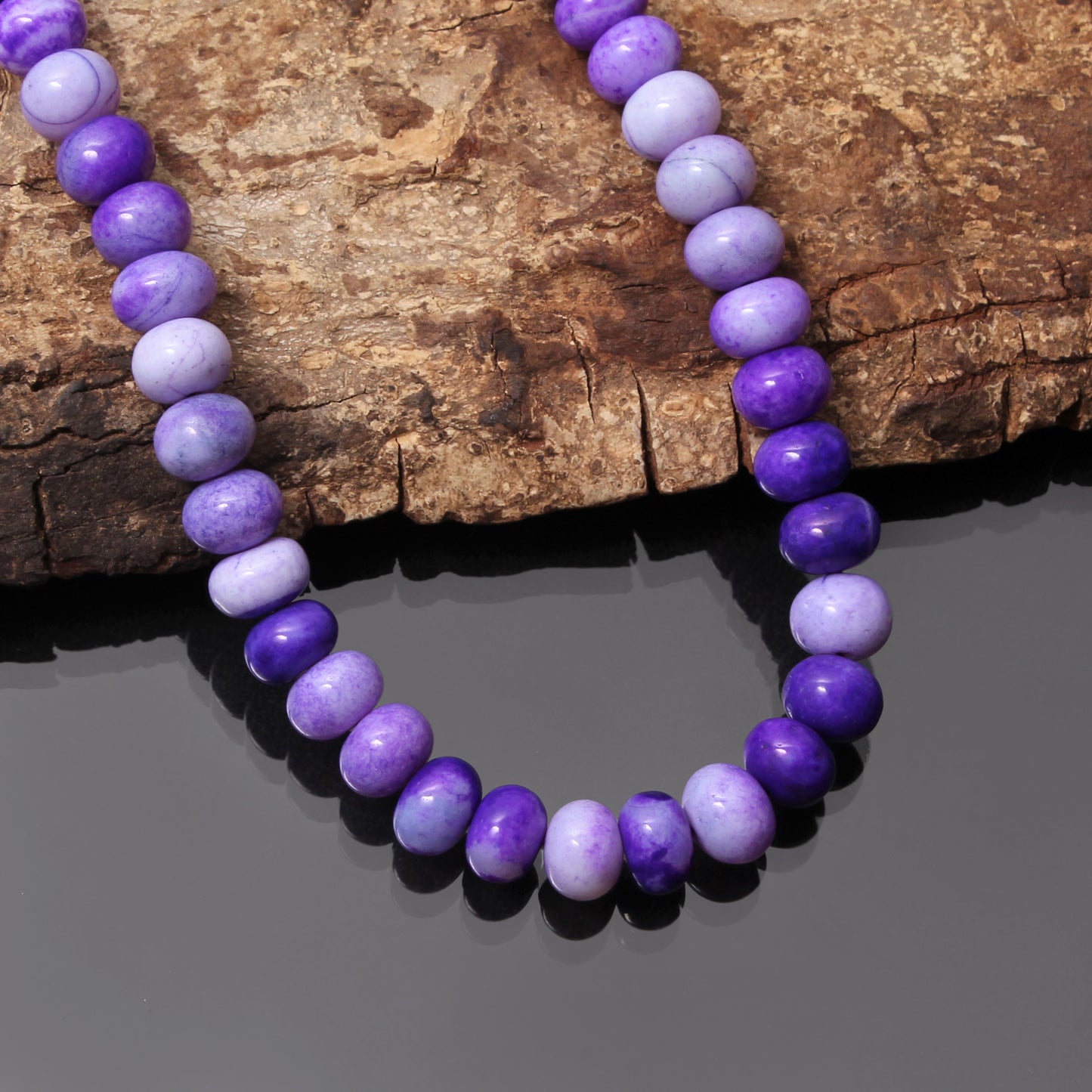 Natural Purple Opal Beaded Necklace – Elegance & Emotional Balance