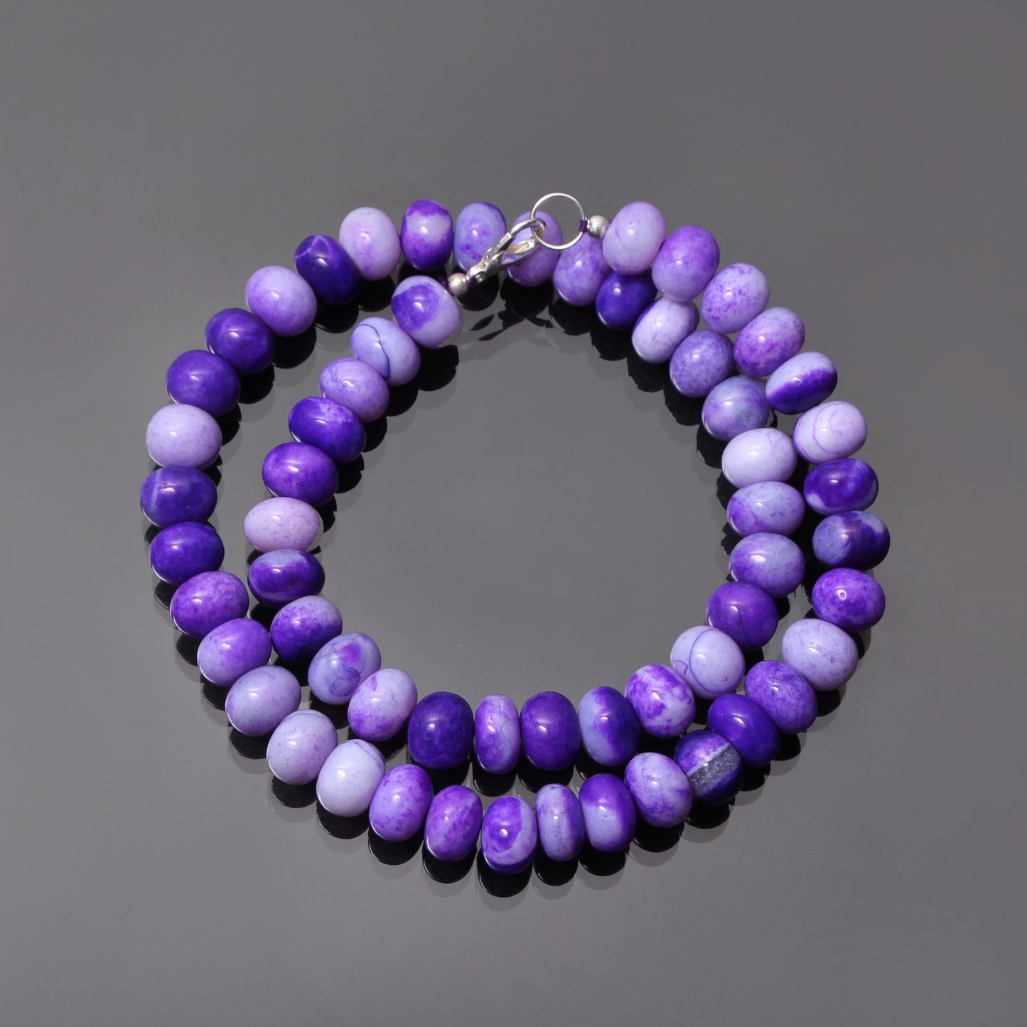Natural Purple Opal Beaded Necklace – Elegance & Emotional Balance