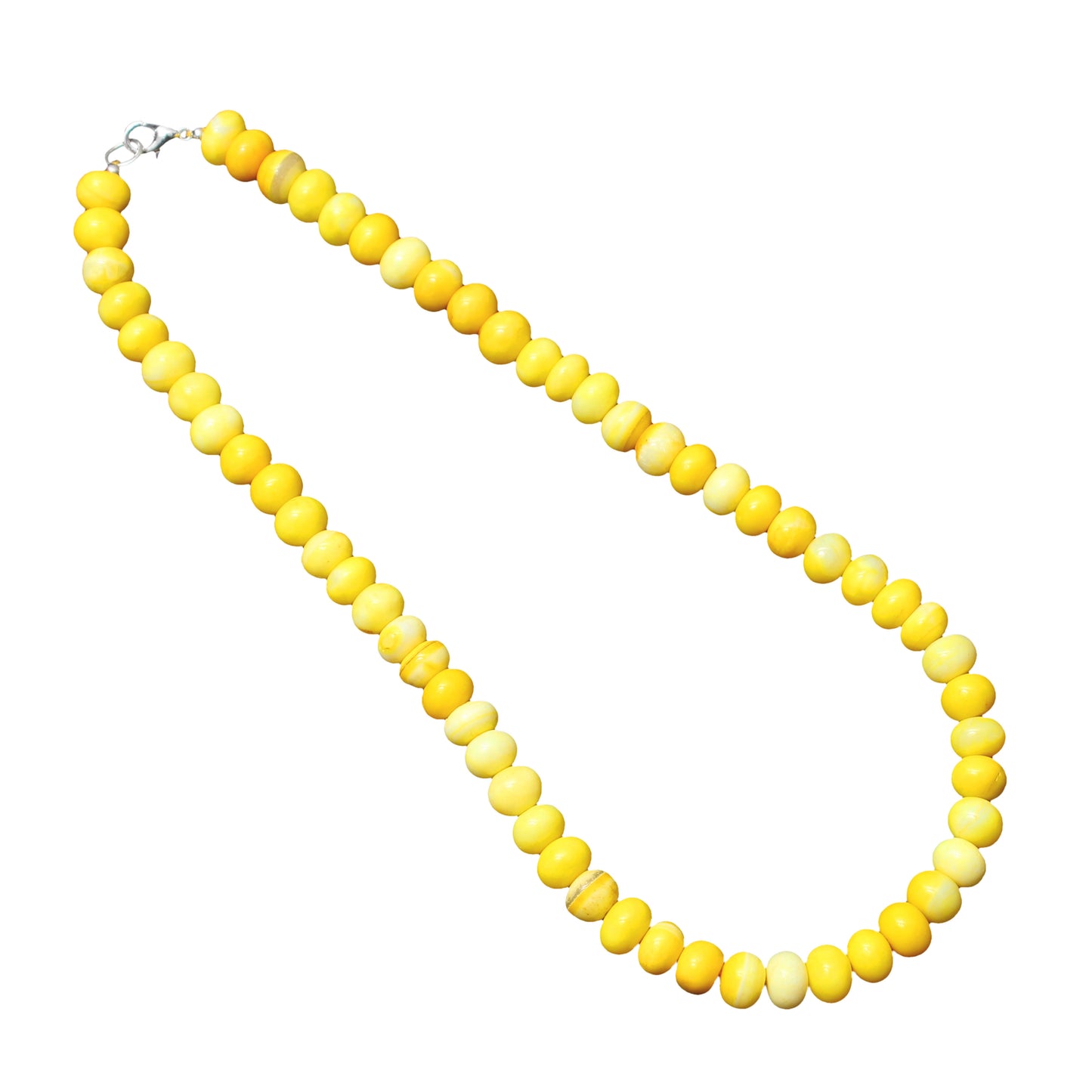 Natural Yellow Candy Opal Beads Gemstone Necklace – Radiant Jewelry for Positivity & Confidence
