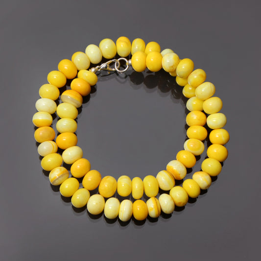 Radiant Yellow Opal Beaded Necklace - Nature's Glow