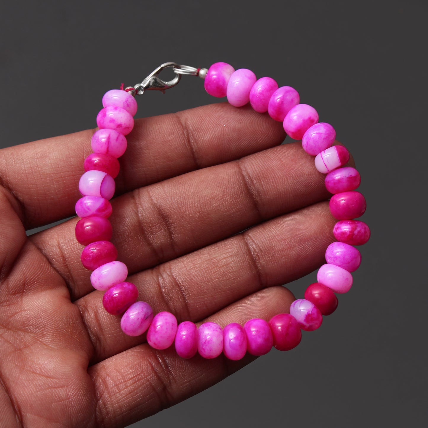 Natural Purple Opal Beads Gemstone Bracelet – Calming Jewelry for Intuition & Emotional Balance