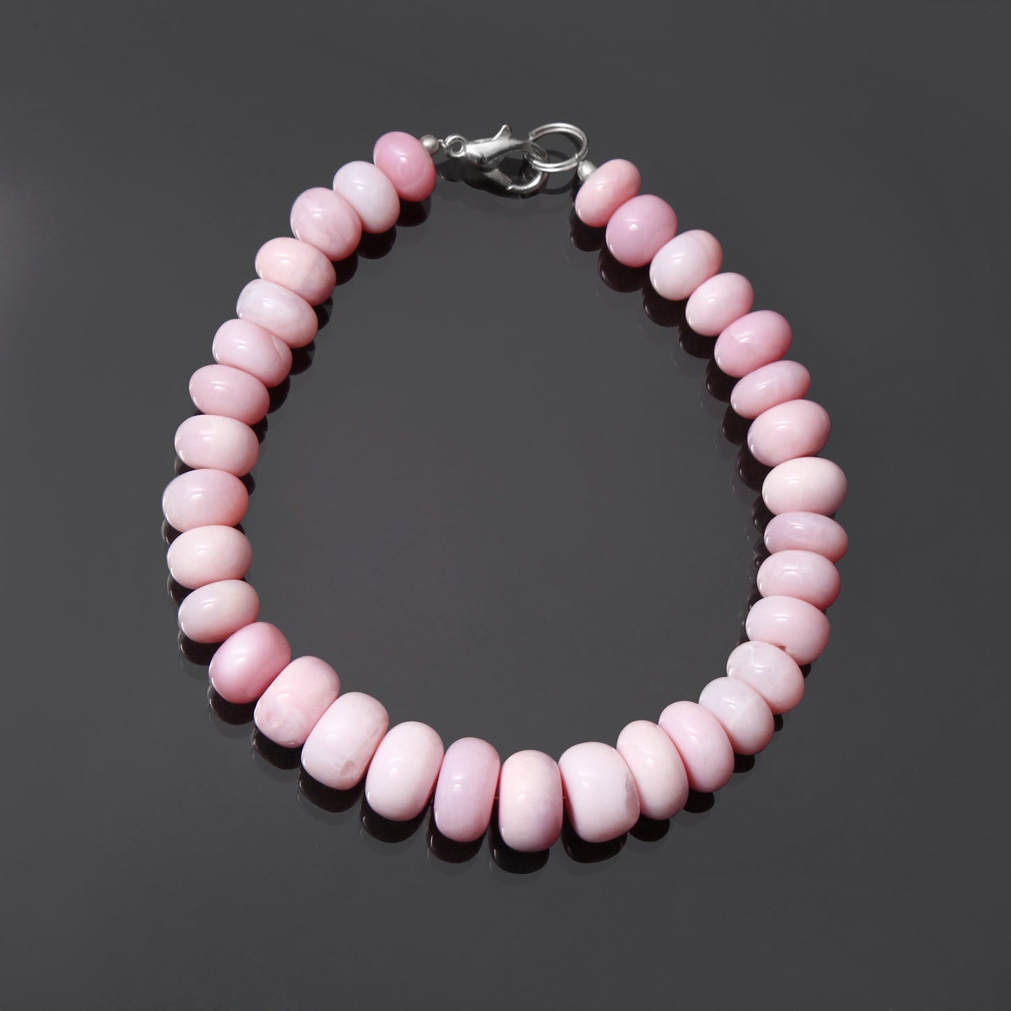 Natural Pink Candy Opal Beads Gemstone Bracelet – Charming Jewelry for Love & Inner Peace