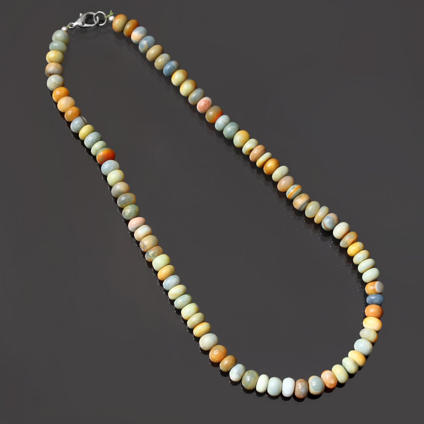 Natural Multi-Color Opal Beads Gemstone Necklace – Radiant Elegance & Emotional Balance