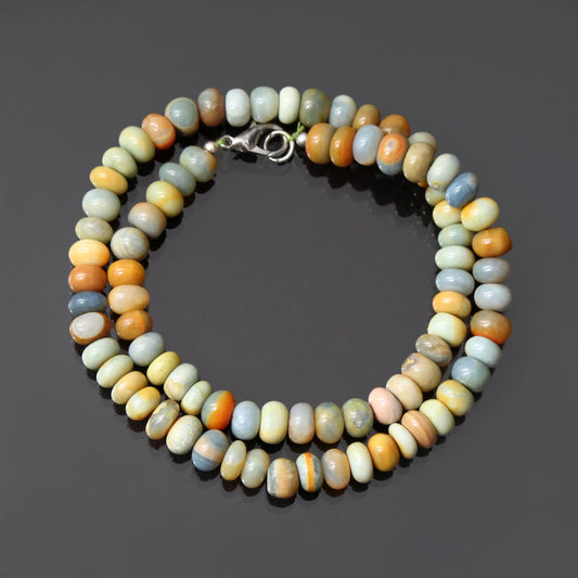 Natural Multi-Color Opal Beads Gemstone Necklace – Radiant Elegance & Emotional Balance