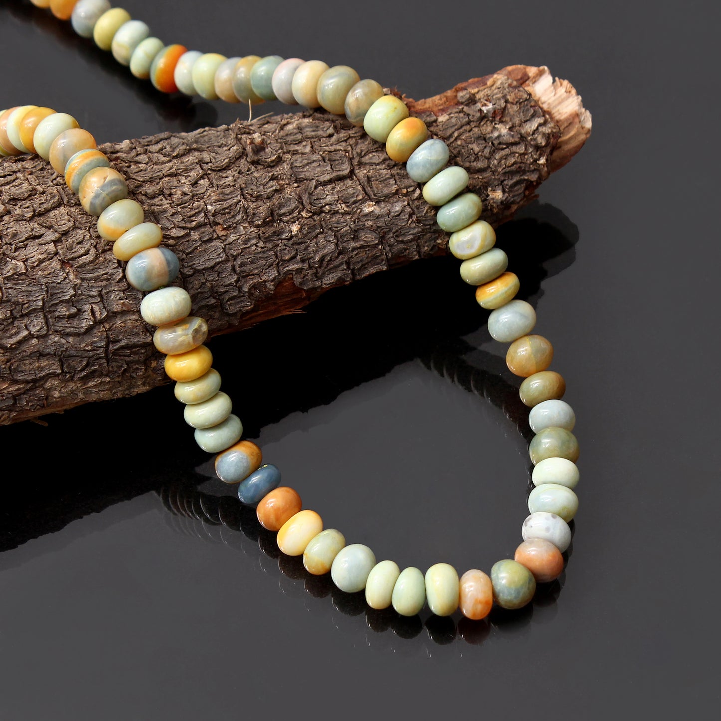 Natural Multi-Color Opal Beads Gemstone Necklace – Radiant Elegance & Emotional Balance