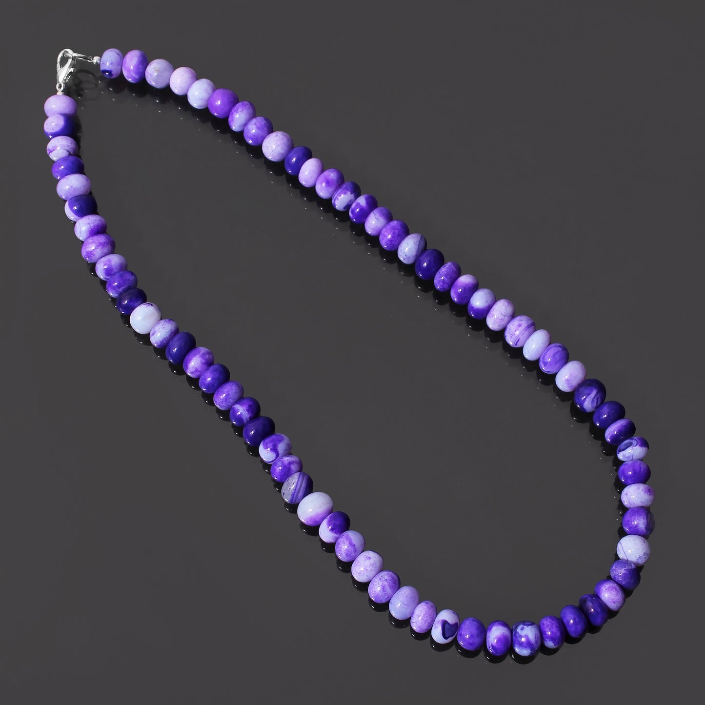 Natural Purple Opal Beads Gemstone Necklace – Elegant Charm & Emotional Calm