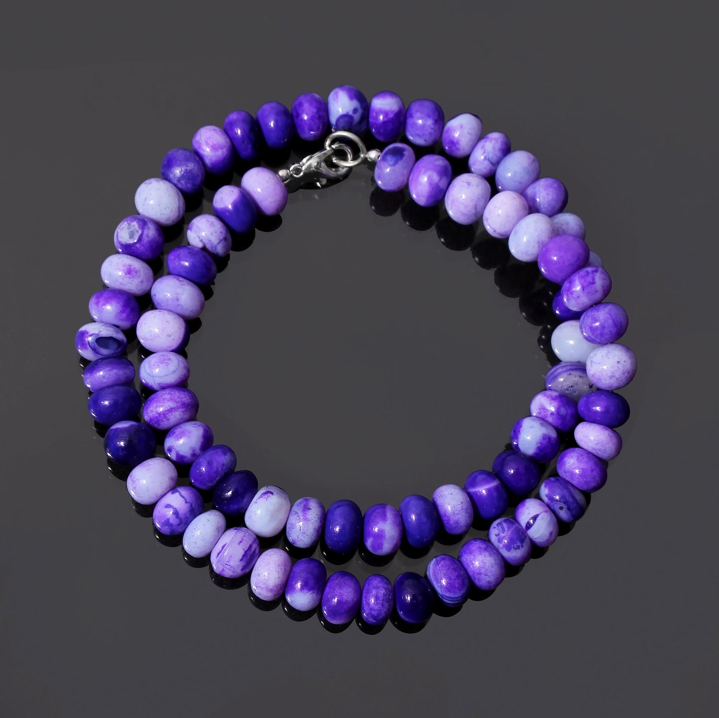 Natural Purple Opal Beads Gemstone Necklace – Elegant Charm & Emotional Calm