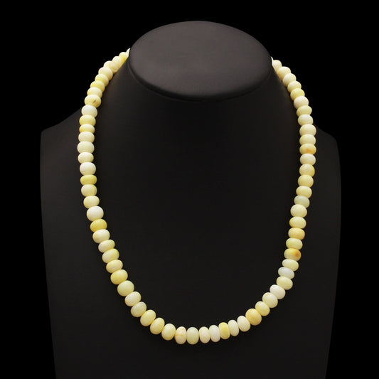 Natural Yellow Opal Beads Gemstone Necklace – Joy, Confidence & Emotional Healing