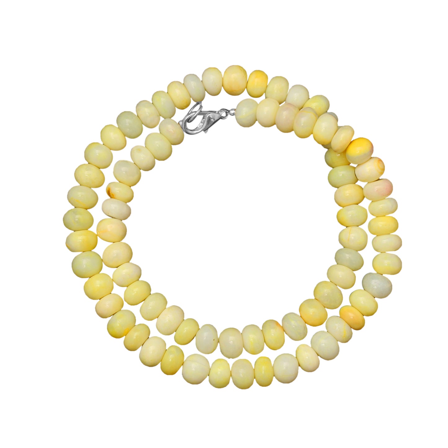 Natural Yellow Opal Beads Gemstone Necklace – Joy, Confidence & Emotional Healing