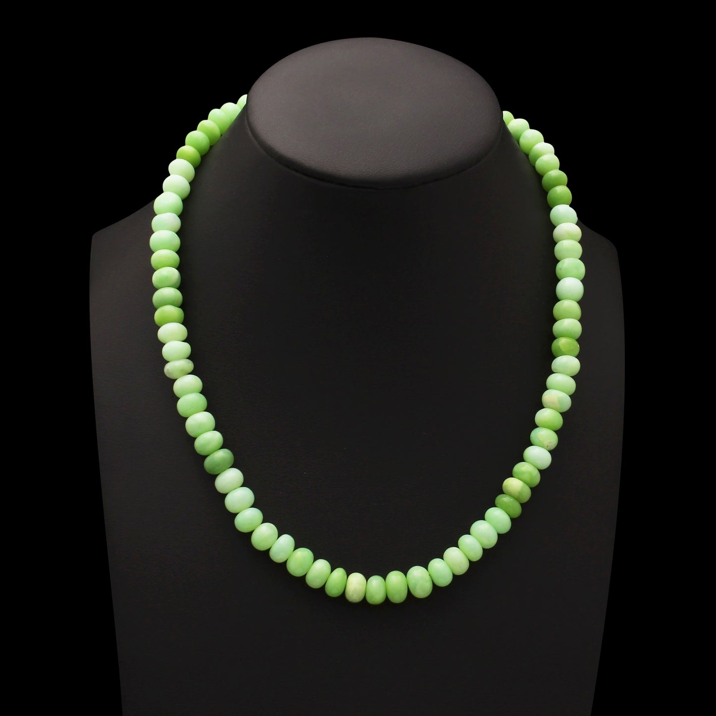 Natural Green Opal Beads Gemstone Necklace – Renewal, Balance & Emotional Healing