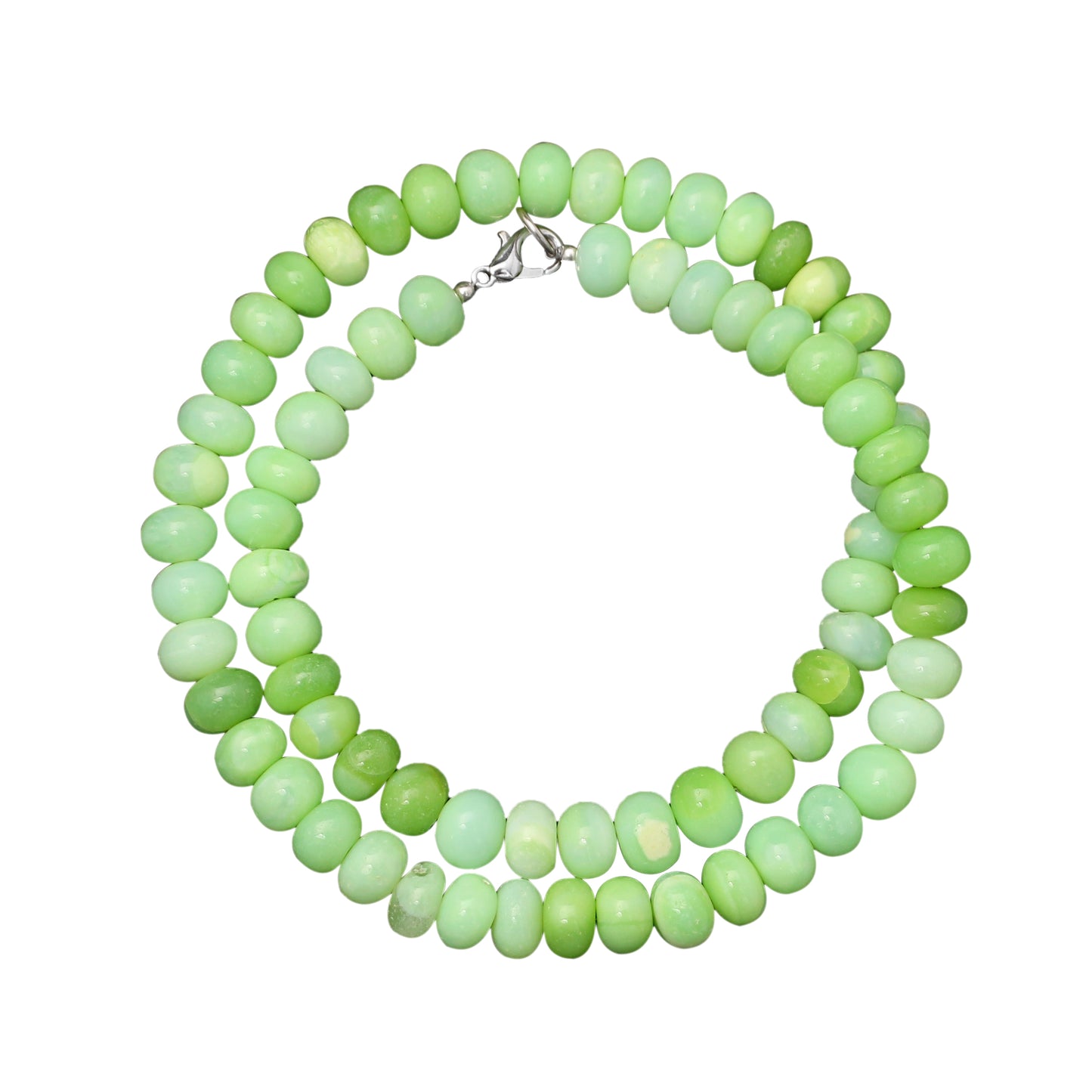 Natural Green Opal Beads Gemstone Necklace – Renewal, Balance & Emotional Healing