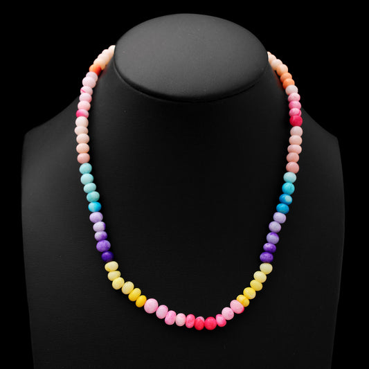 Natural Multi-Color Opal Handmade Gemstone Necklace – Creativity, Joy & Emotional Harmony