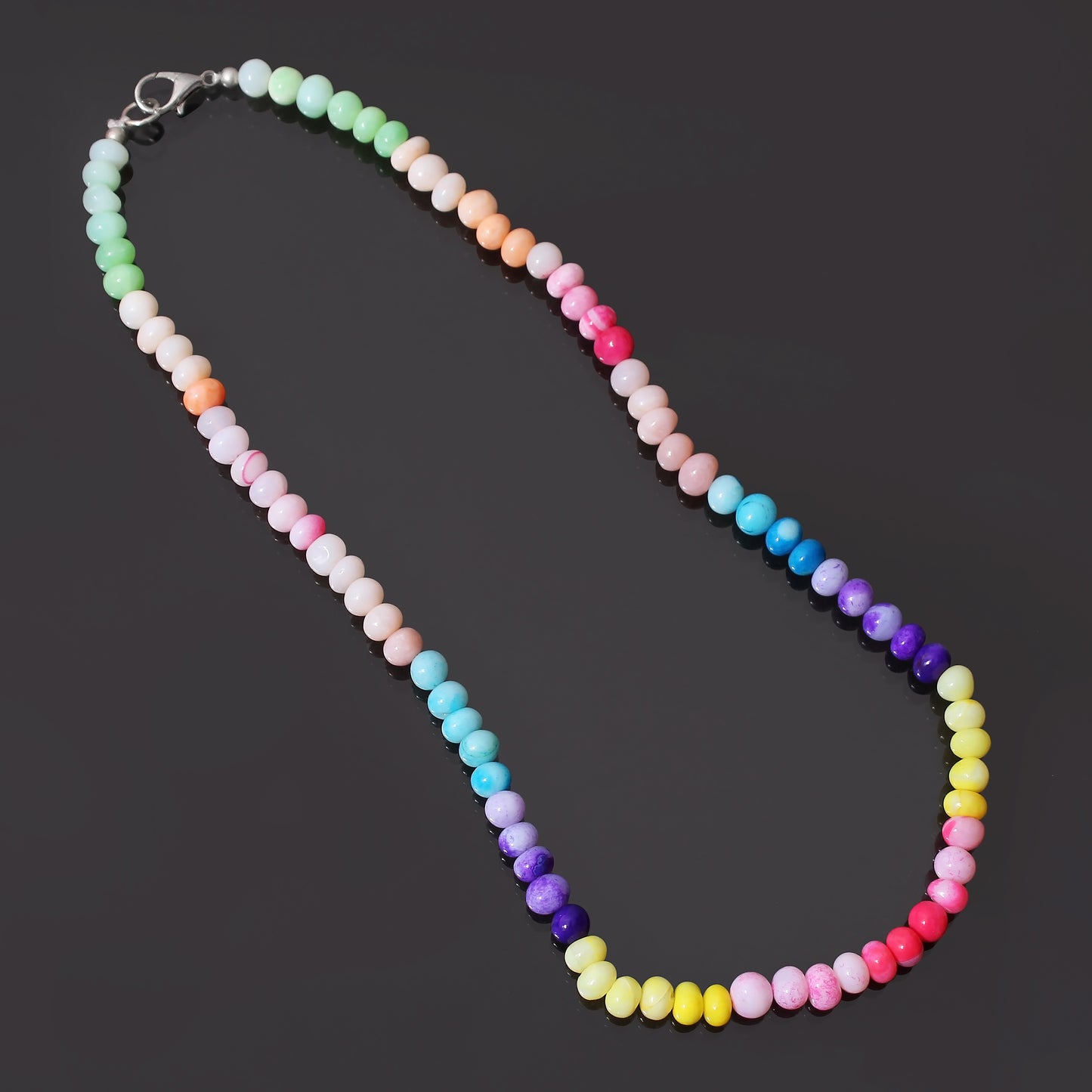 Natural Multi-Color Opal Handmade Gemstone Necklace – Creativity, Joy & Emotional Harmony