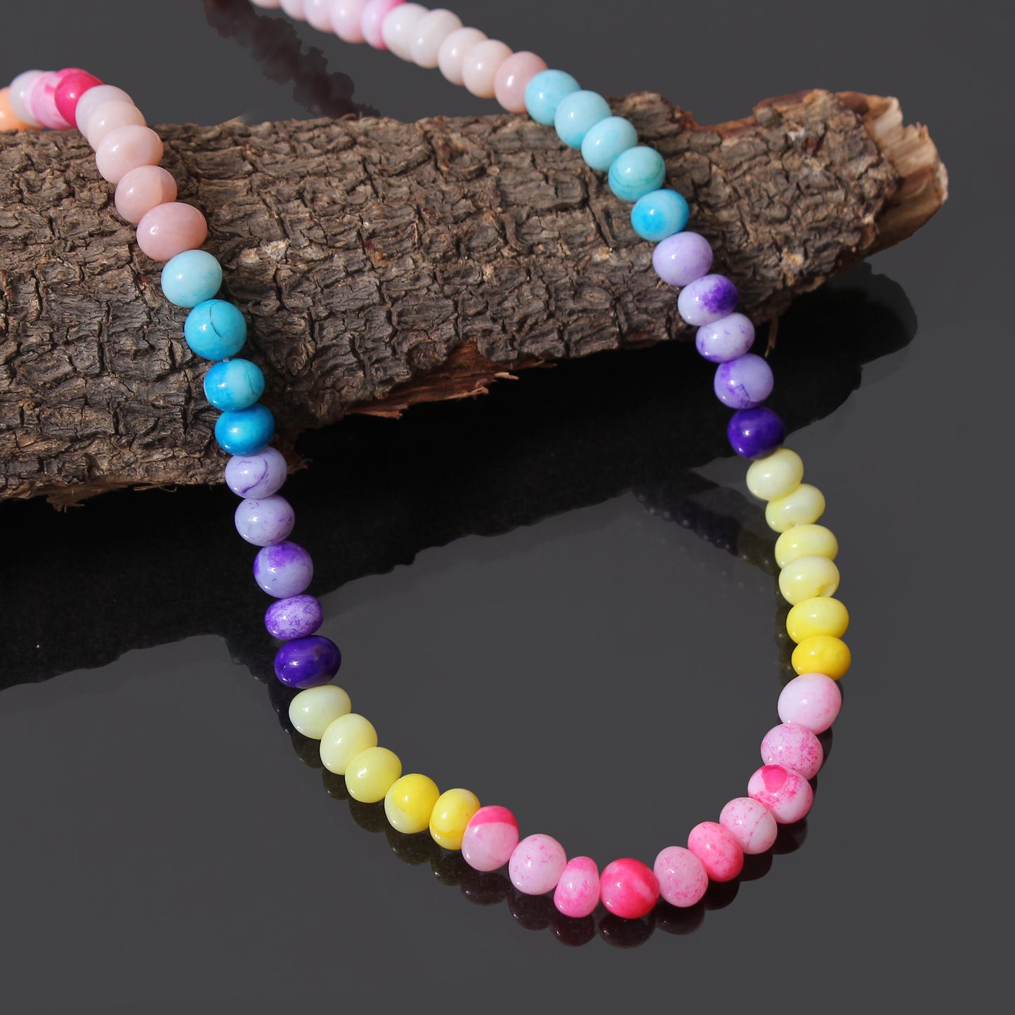Natural Multi-Color Opal Handmade Gemstone Necklace – Creativity, Joy & Emotional Harmony
