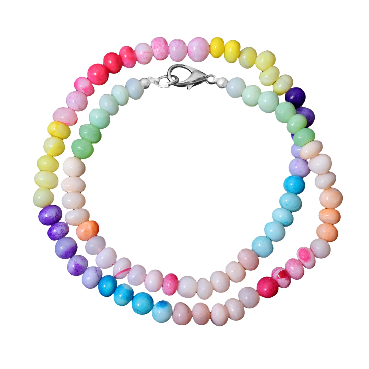 Natural Multi-Color Opal Handmade Gemstone Necklace – Creativity, Joy & Emotional Harmony