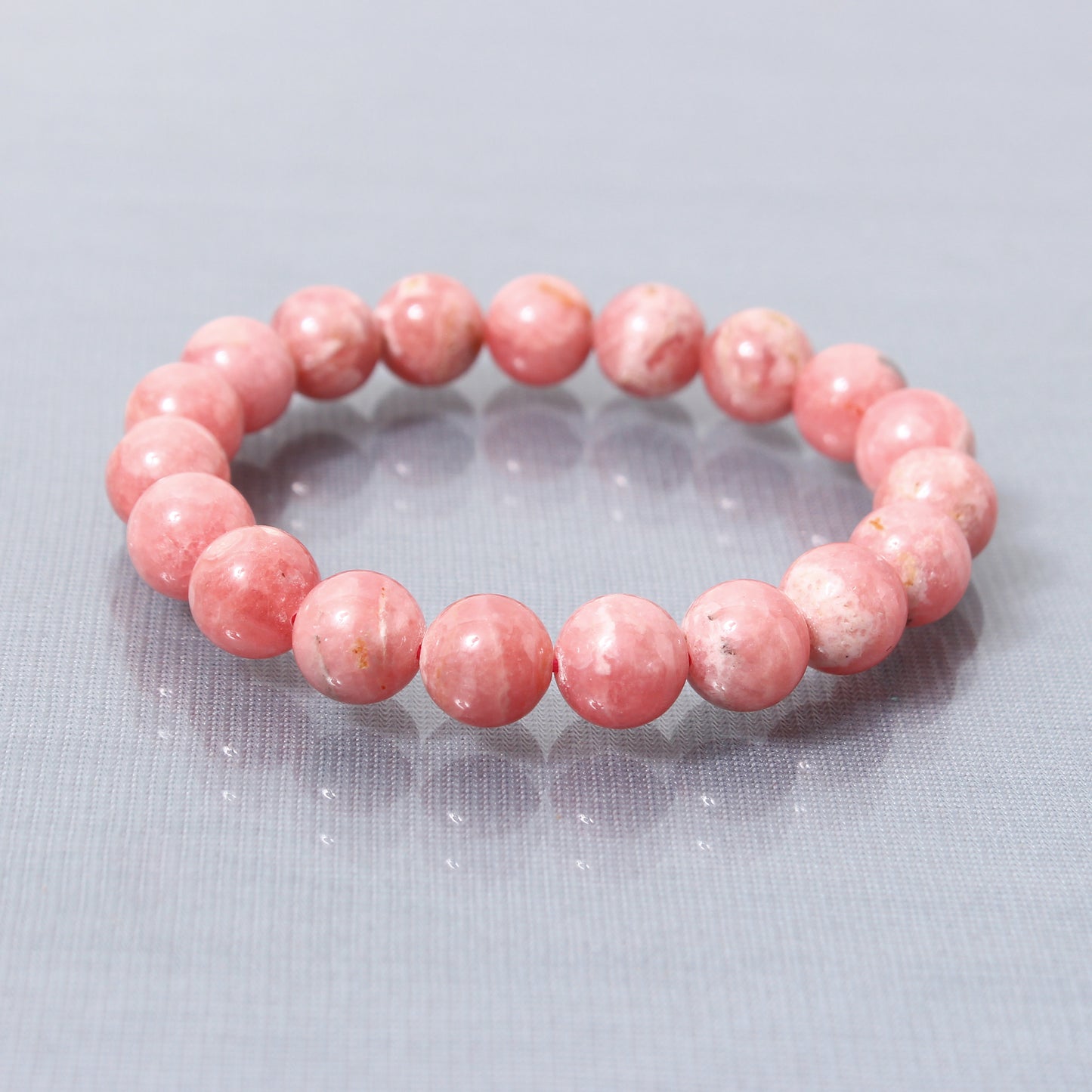Natural Rhodochrosite Stretchable Gemstone Bracelet – Emotional Healing & Love