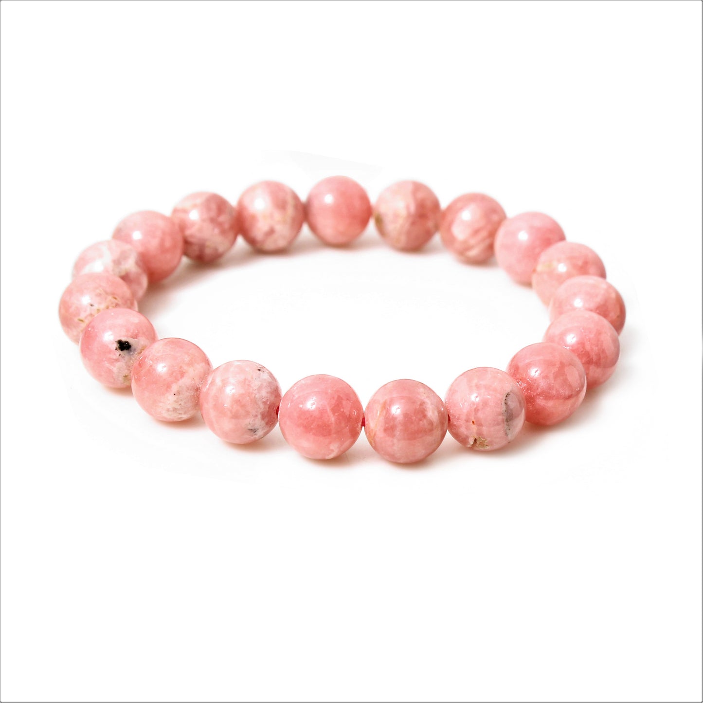 Natural Rhodochrosite Stretchable Gemstone Bracelet – Emotional Healing & Love