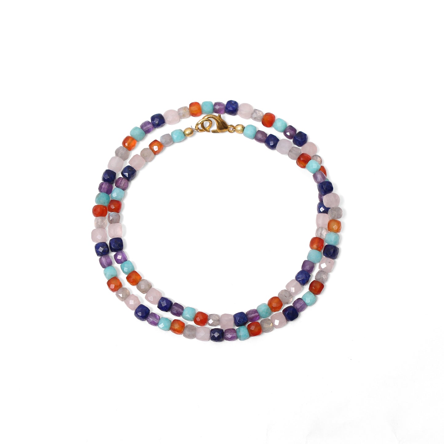 925 Sterling Silver Multi-Gemstone Beaded Bracelet – Elegant Handcrafted Jewelry