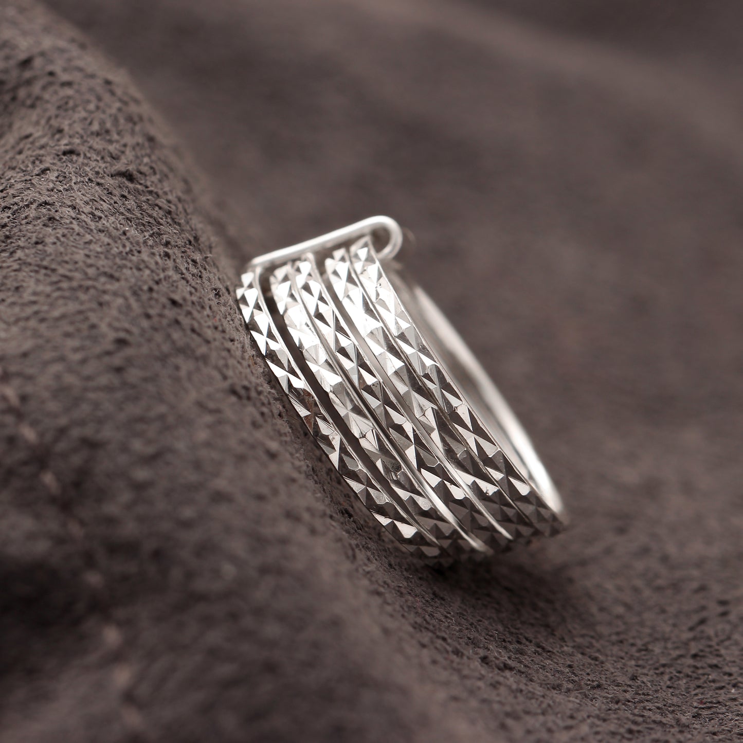 925 Sterling Silver Stylish Wire Wrapped Ring – Textured Silver Design for Modern Minimalist Look