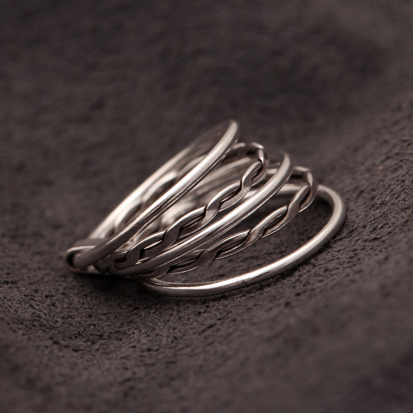 925 Sterling Silver Multi-Layer Ring – Modern Stackable Band for Everyday Elegance