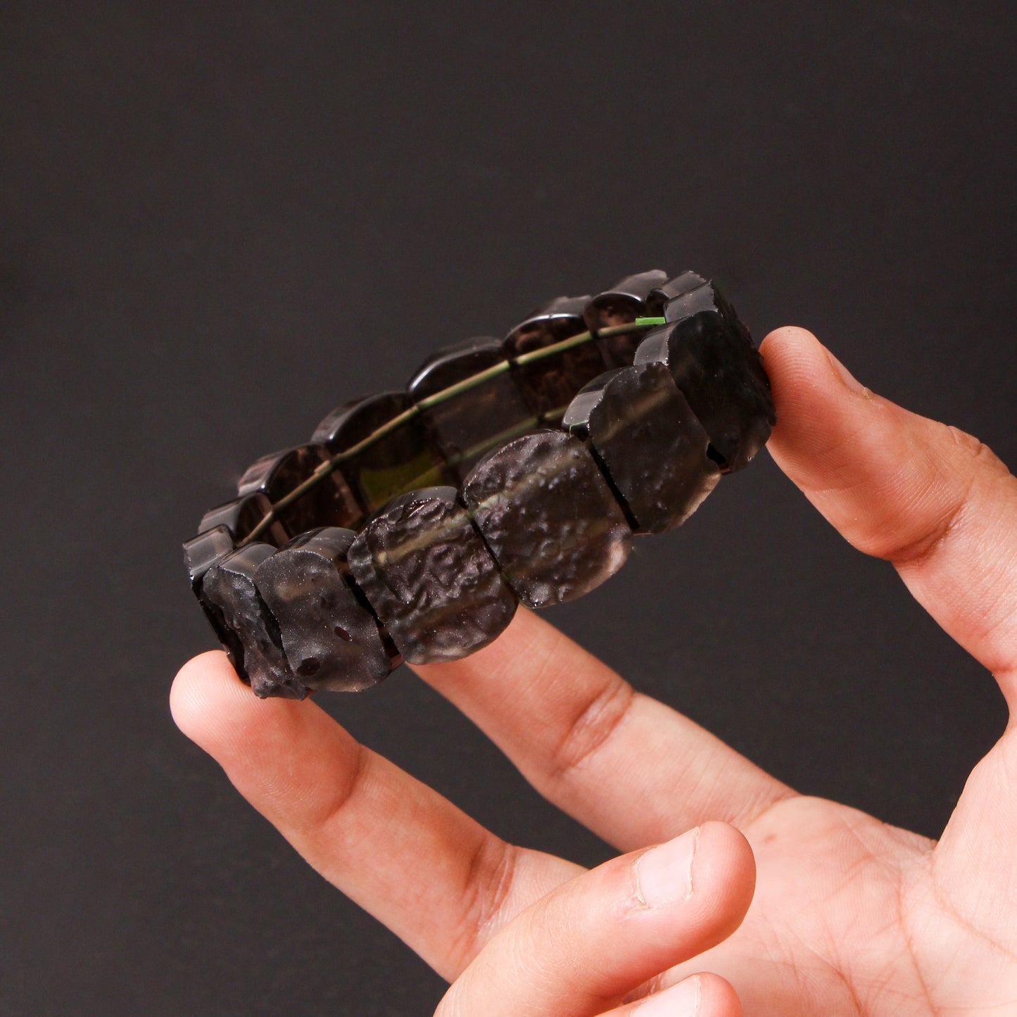 Natural Raw Chintamani Bangle Bracelet – Powerful Spiritual Protection & Ascension Stone