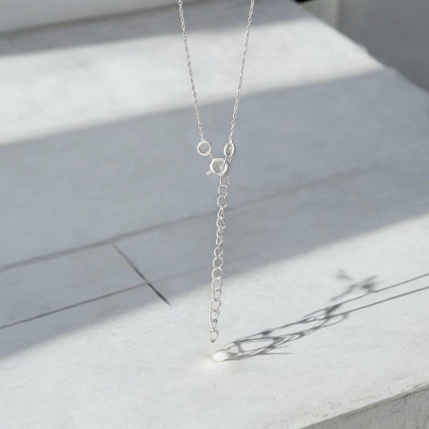 925 Sterling Silver Blue Lace Agate Chain Necklace