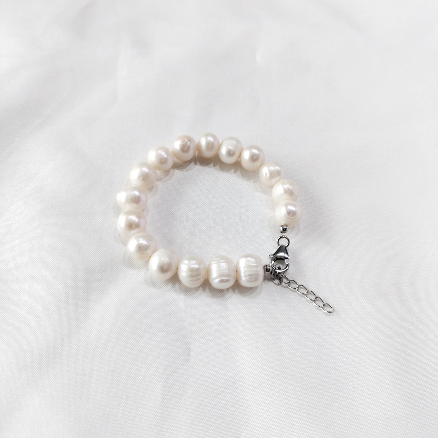 Classic Freshwater Natural Pearl Beaded Bracelet – White Pearl Jewelry