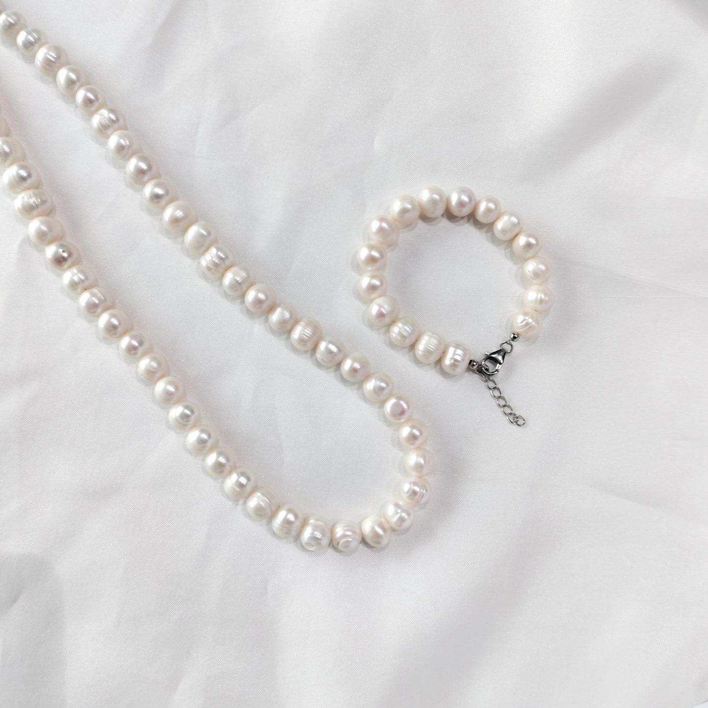 Classic Freshwater Natural Pearl Beaded Bracelet – White Pearl Jewelry