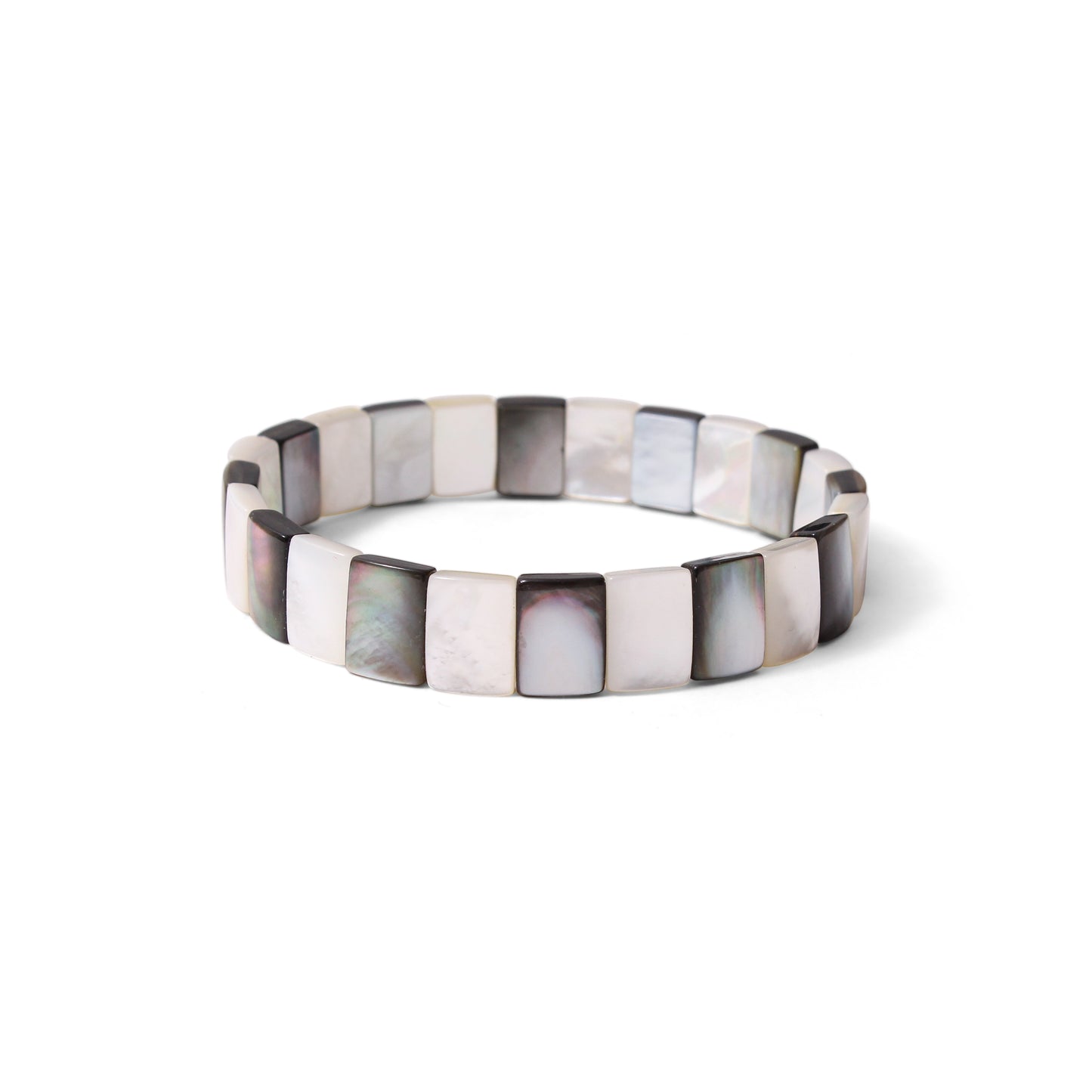 Elegant Natural Shell Versatile Look Bracelet – Handmade Stretch Jewelry for Balance & Ocean-Inspired Style