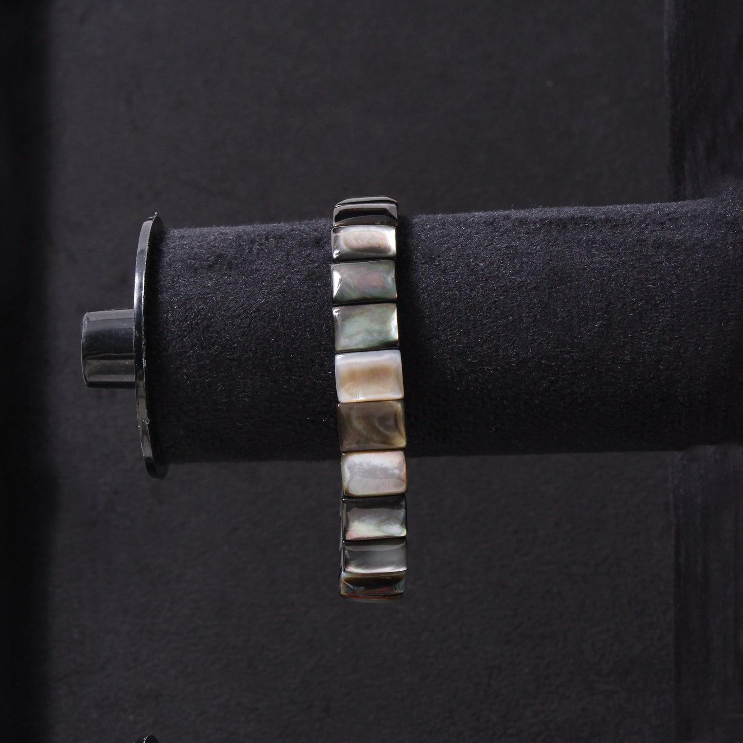 Handmade Shell Stone Smooth Rectangle Beads Bracelet – Natural Stretch Jewelry for Women & Men