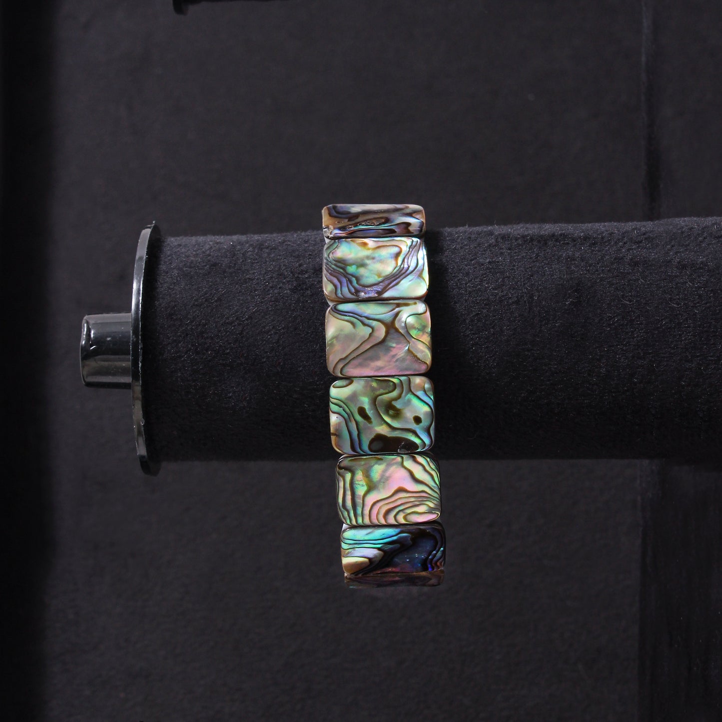 Natural Abalone Shell Gemstone Stretch Bracelet – Protective & Stylish Natural Jewelry