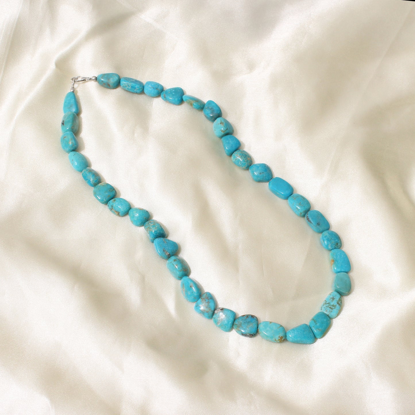 Natural Turquoise Necklace for Calming, Protection