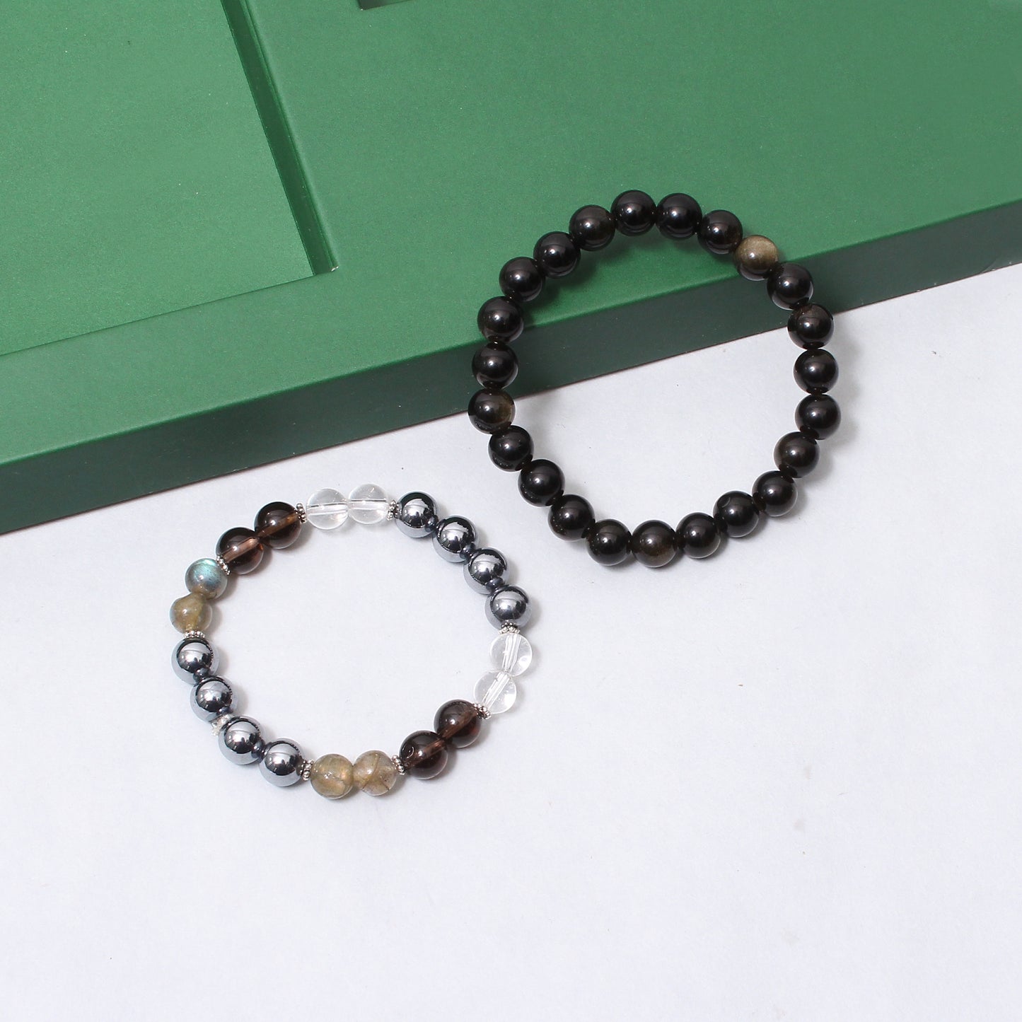 Protection & Grounding + Gold Sheen Obsidian Healing Stretchable Gemstone Bracelet – Shield of Clarity