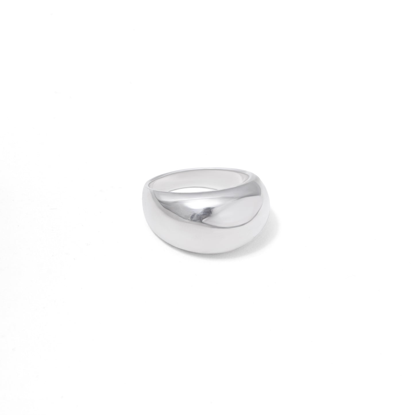 925 Sterling Silver Chunky Dome Band Ring | Polished Minimal Statement Unisex Ring