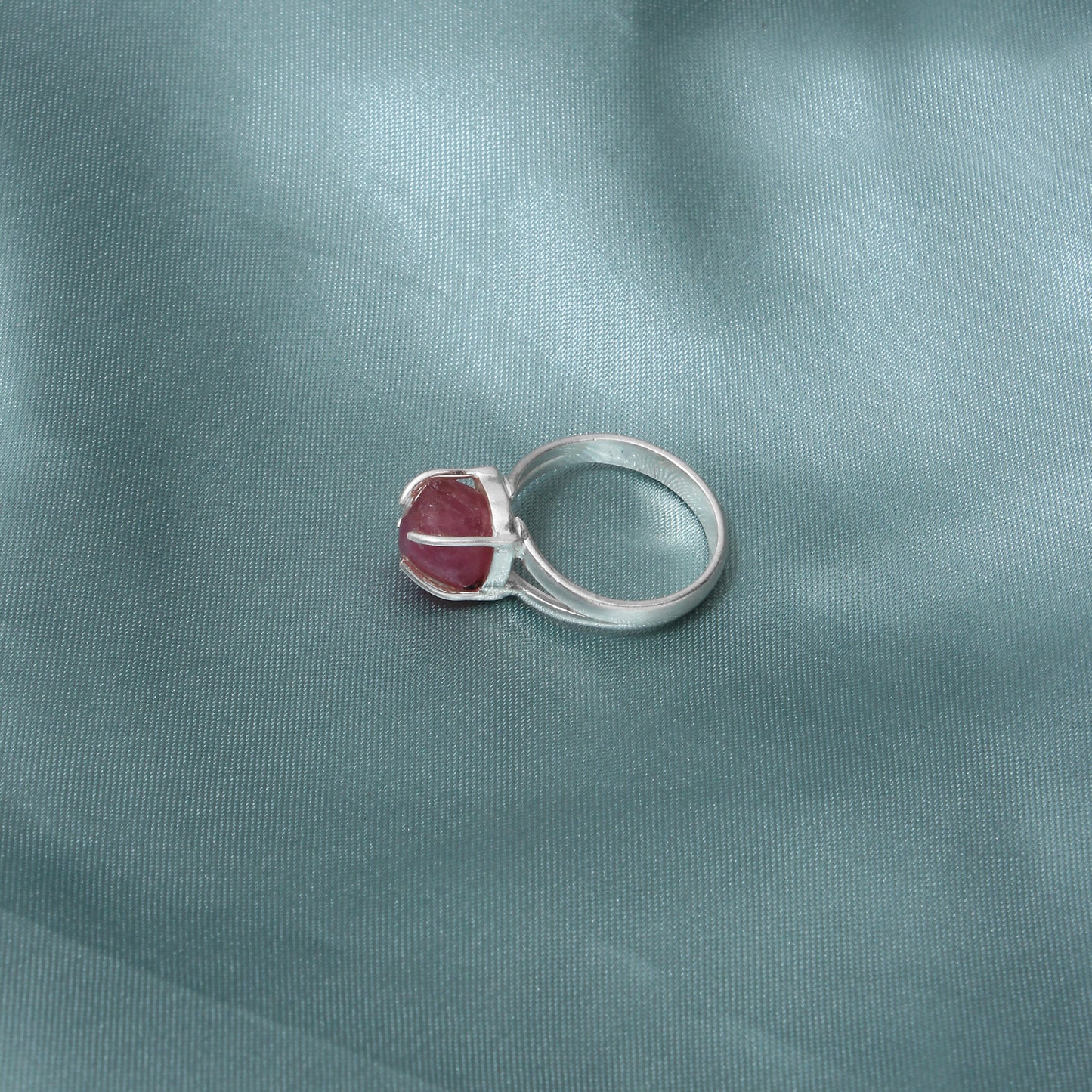 925 Sterling Silver Natural Ruby Raw Gemstone Ring – July Birthstone for Passion, Love & Vitality