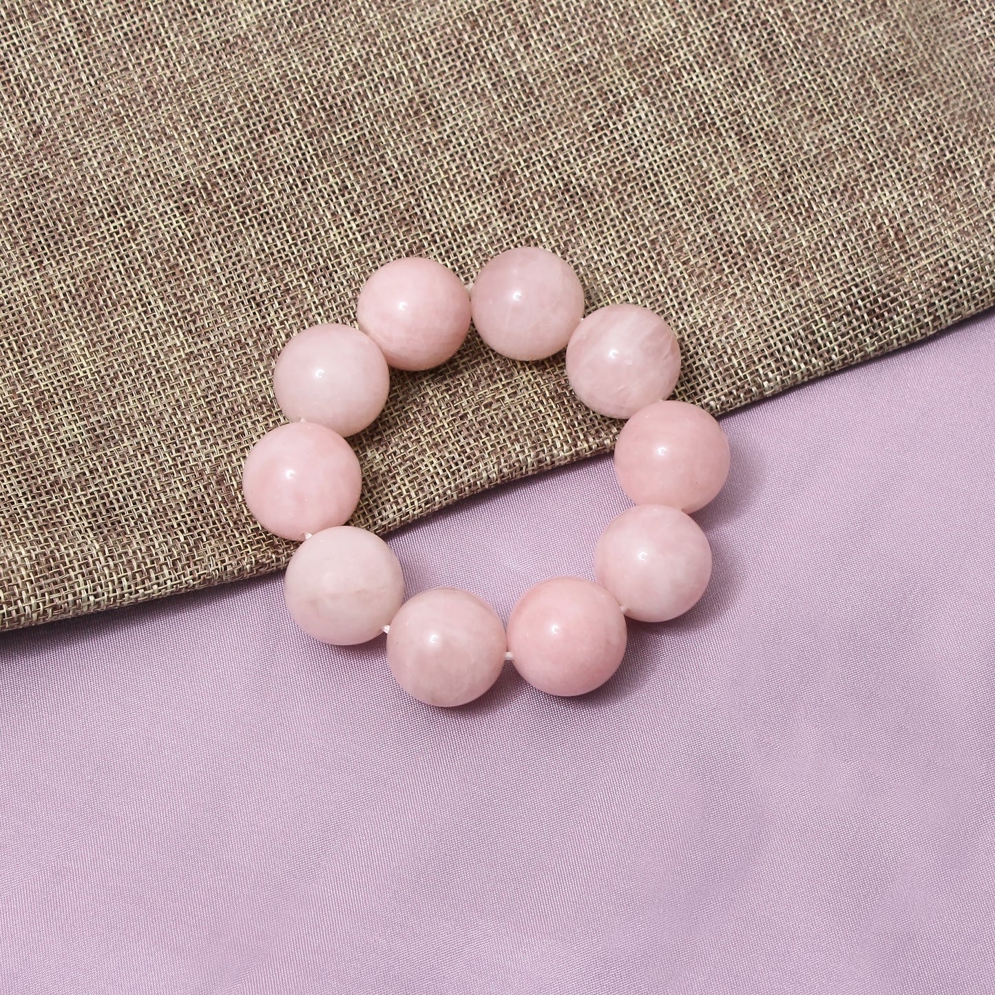 Natural Rose Quartz Beaded Bracelet – Stretchable Pink Gemstone Bracelet for Women – Love and Healing Crystal Jewelry