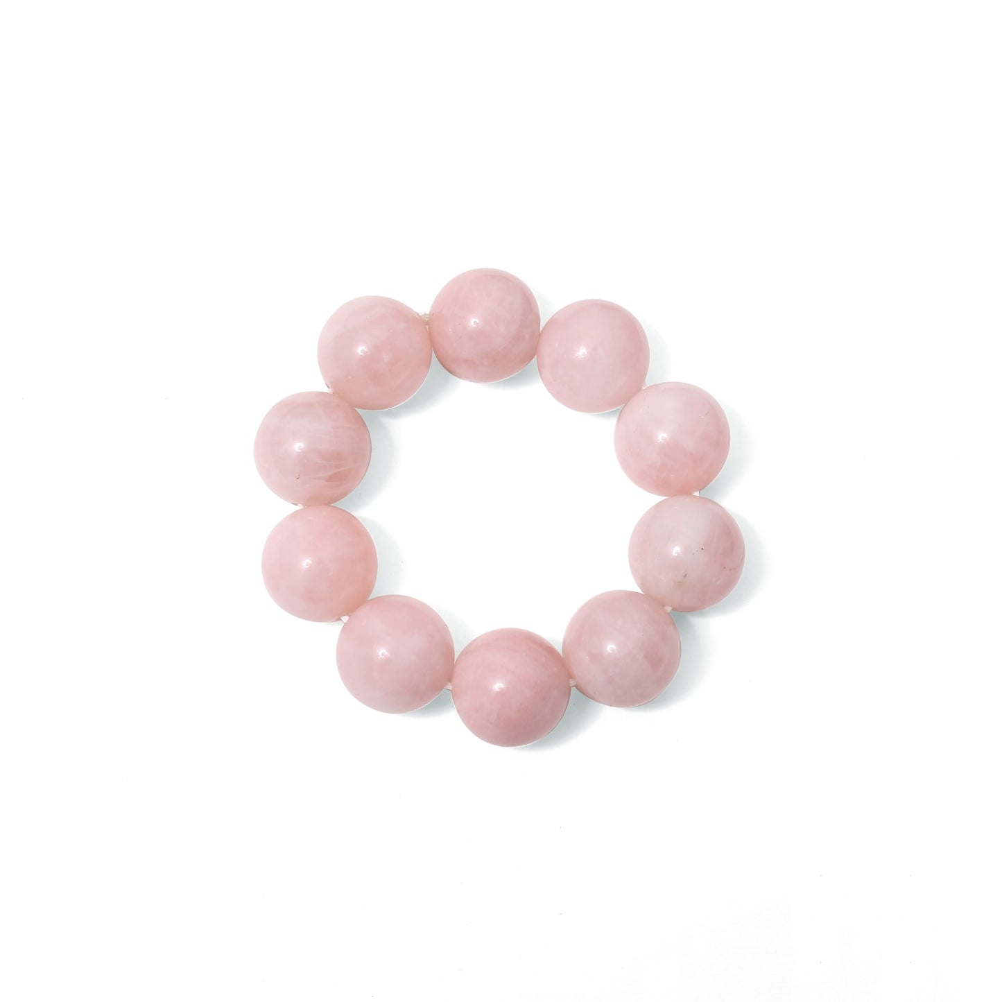 Natural Rose Quartz Beaded Bracelet – Stretchable Pink Gemstone Bracelet for Women – Love and Healing Crystal Jewelry