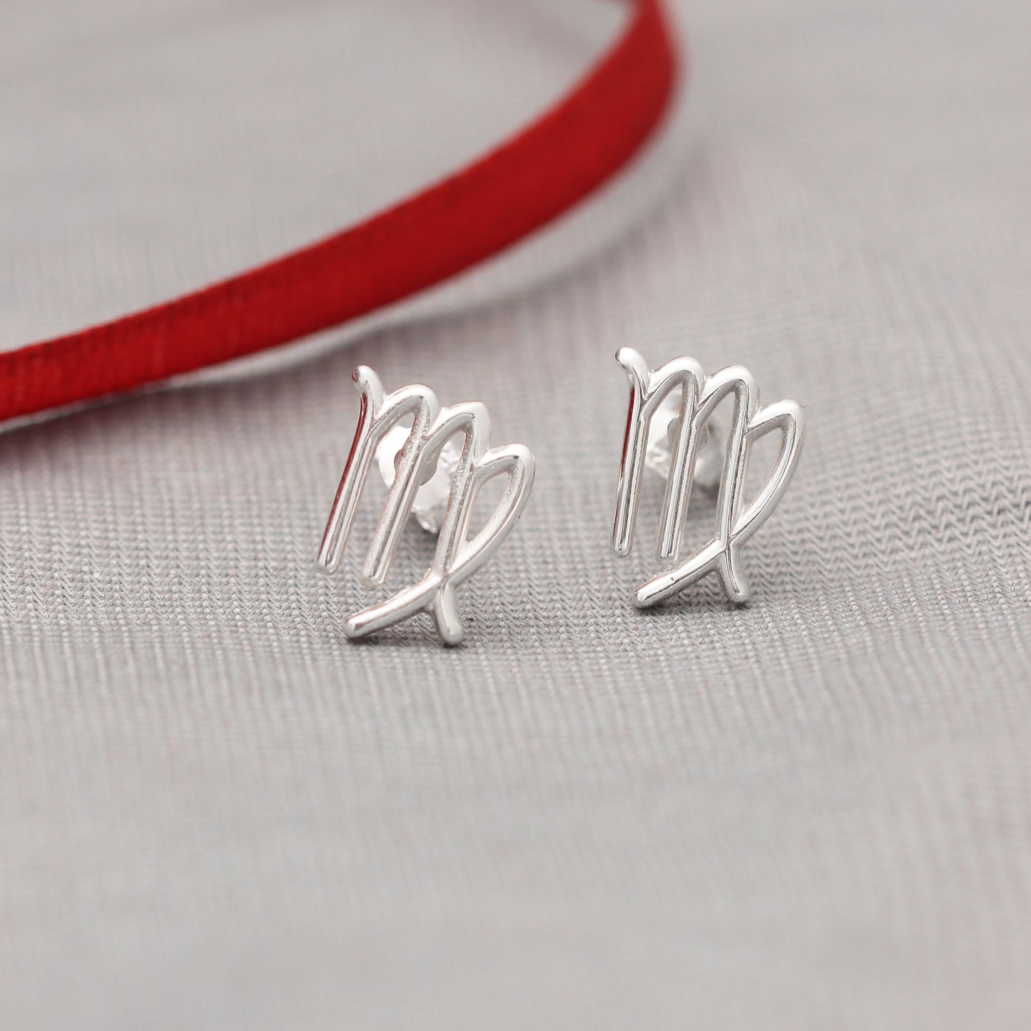Virgo Zodiac Jewelry Gift Set – Sterling Silver Pendant, Earrings & Ring | Astrology Gift for Virgo Women