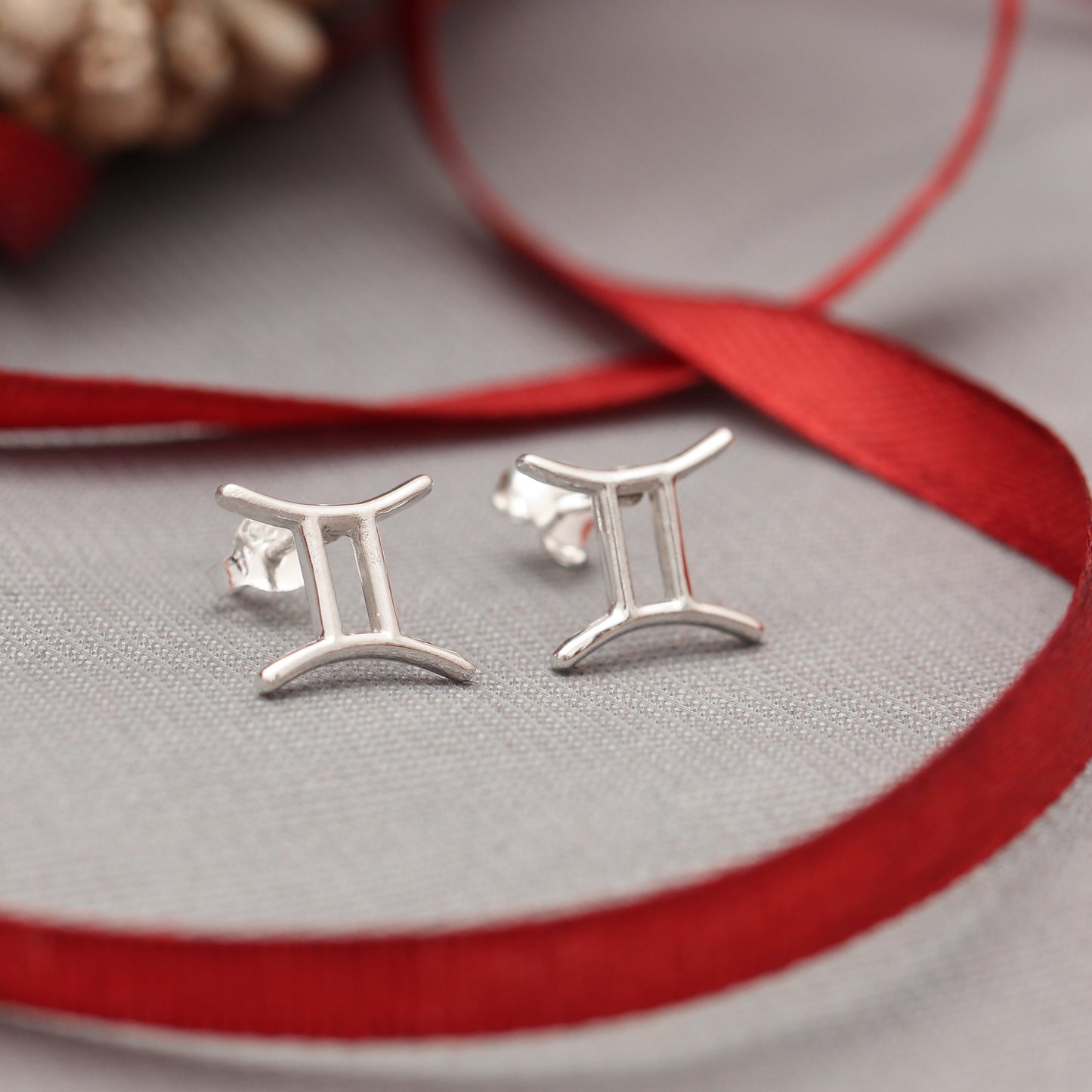 Gemini Zodiac Jewelry Set – Sterling Silver Ring, Earrings & Pendant Necklace | Cosmic Gift for Astrology Lovers
