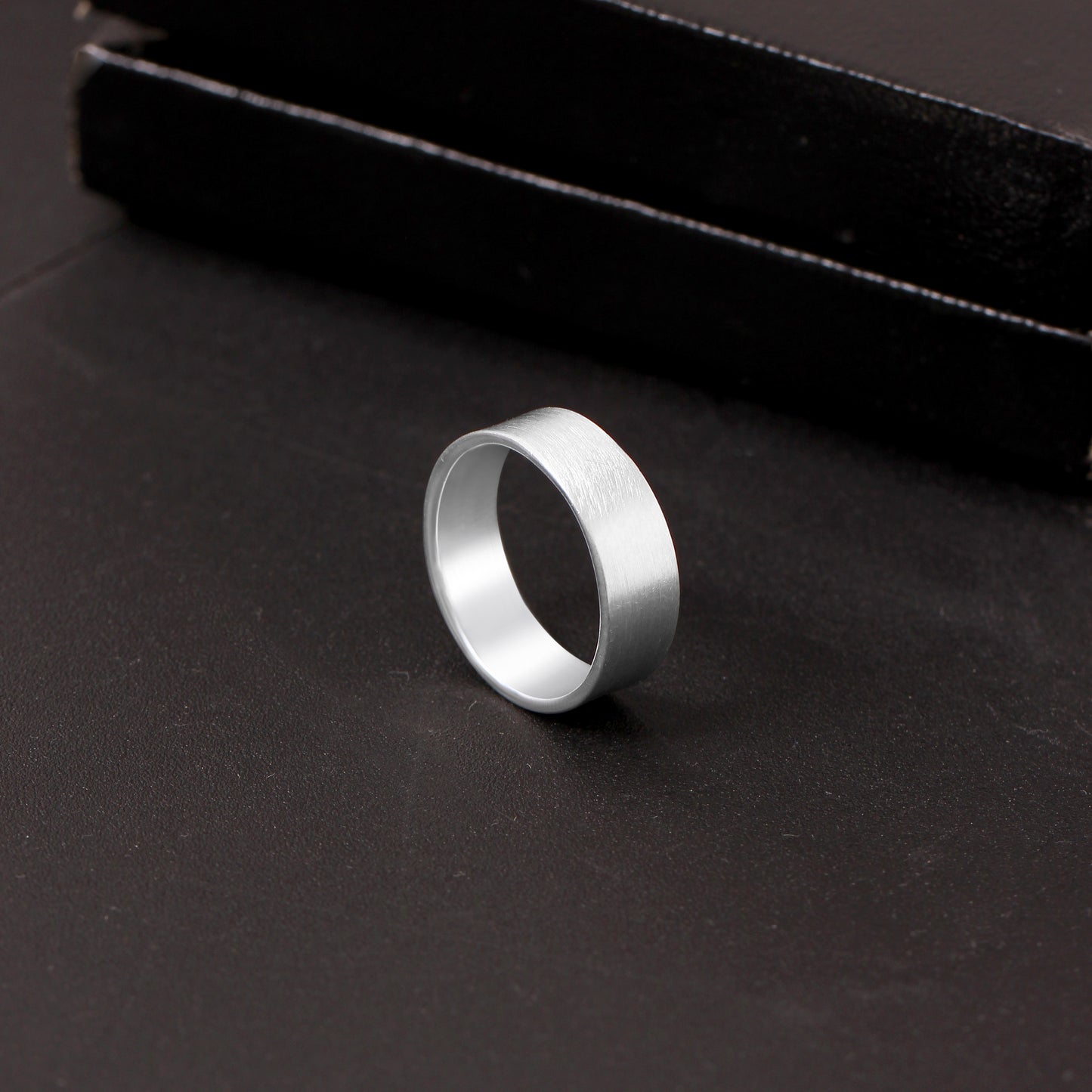 925 Sterling Silver Brushed Matte Band Ring