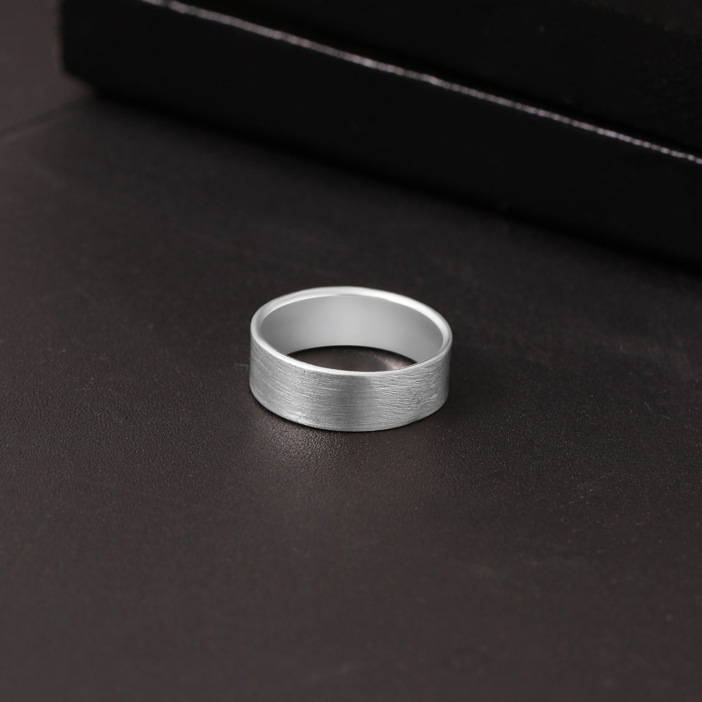 925 Sterling Silver Brushed Matte Band Ring