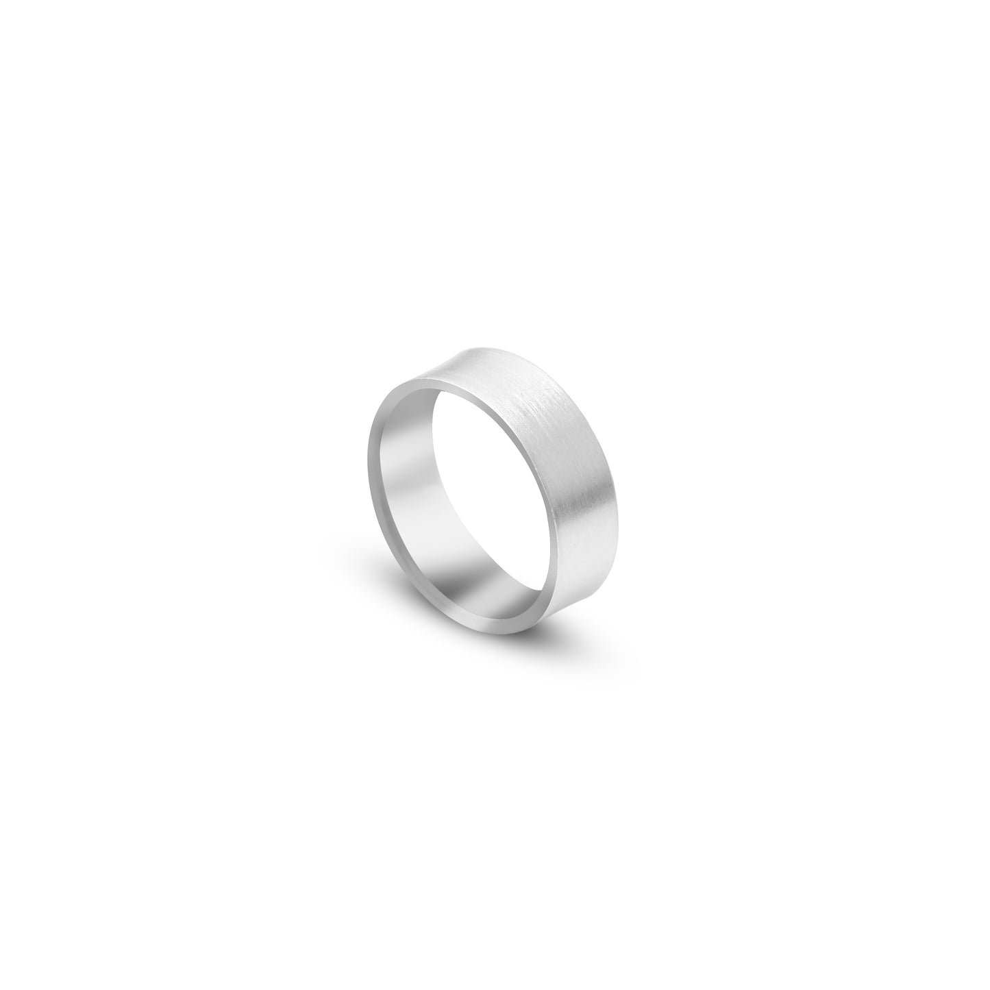 925 Sterling Silver Brushed Matte Band Ring